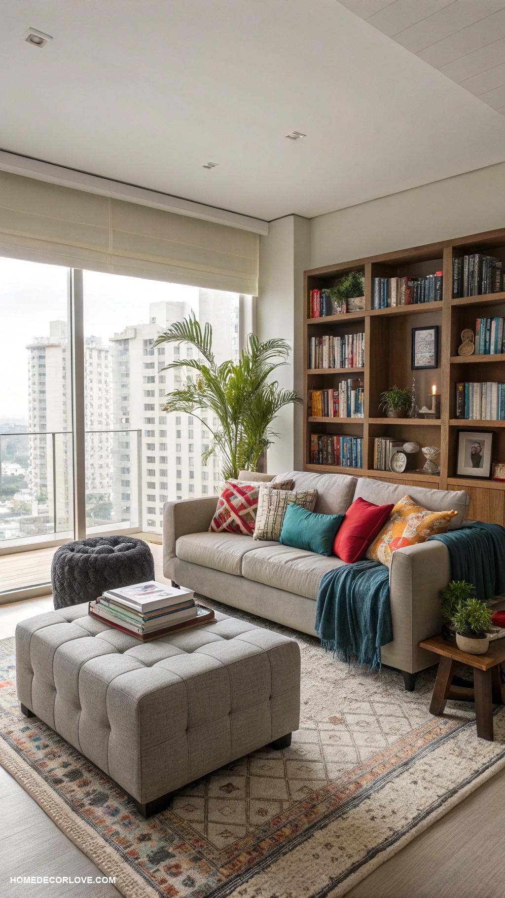 apartment living room Invest in multifunctional furniture pieces
