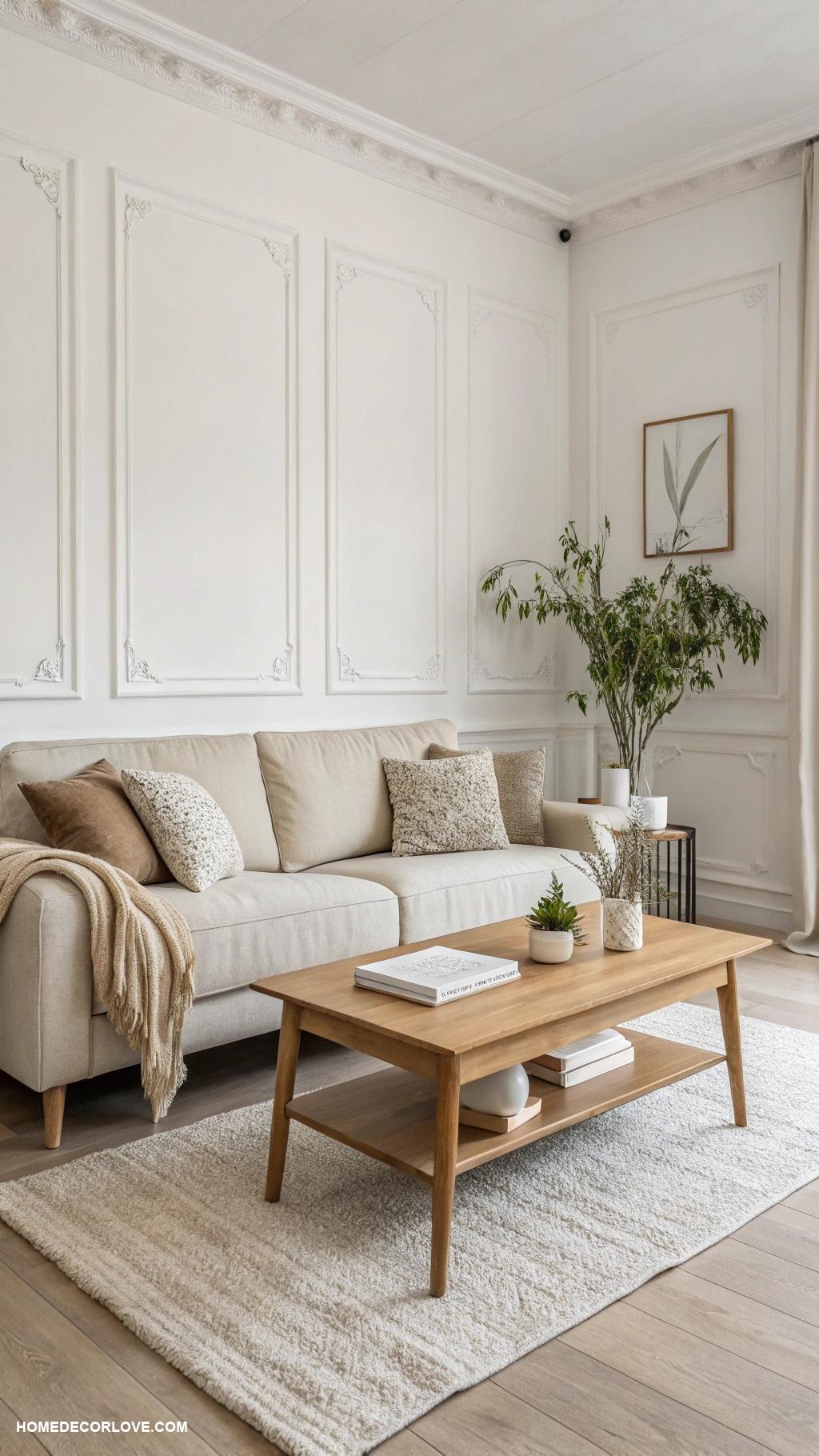 apartment living room Keep the decor minimal and clutter free