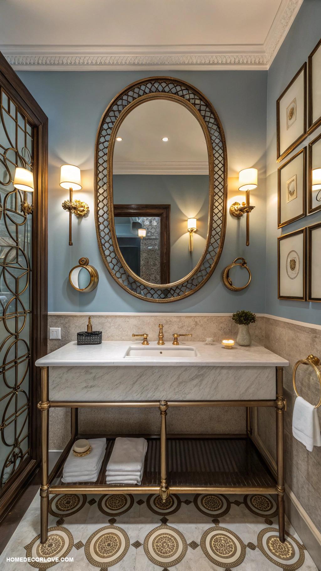 bathroom decor ideas Use mirrors to create depth
