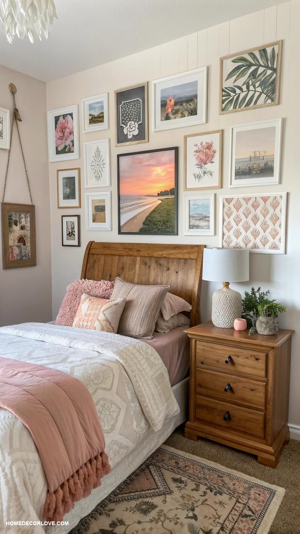 bedroom decor ideas Hang artwork for personalized visual appeal
