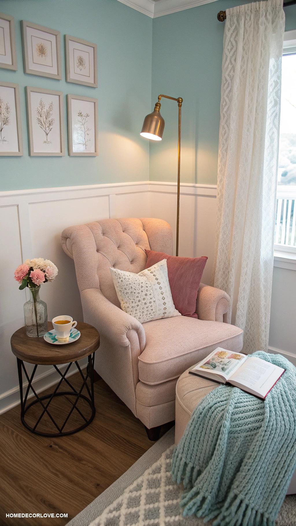 bedroom decor ideas Include a cozy reading nook with armchair