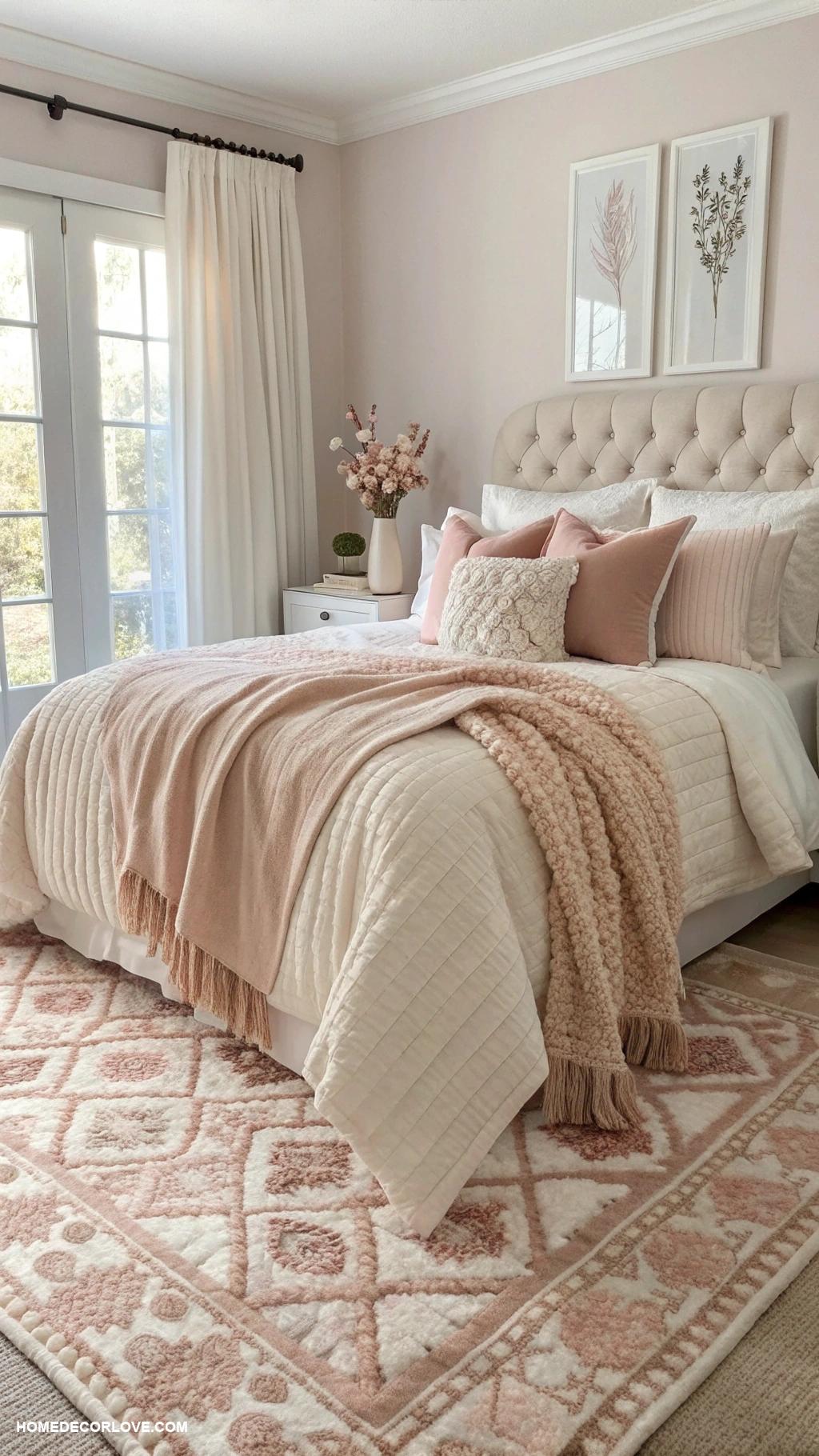 bedroom decor ideas Incorporate layered bedding for texture and warmth