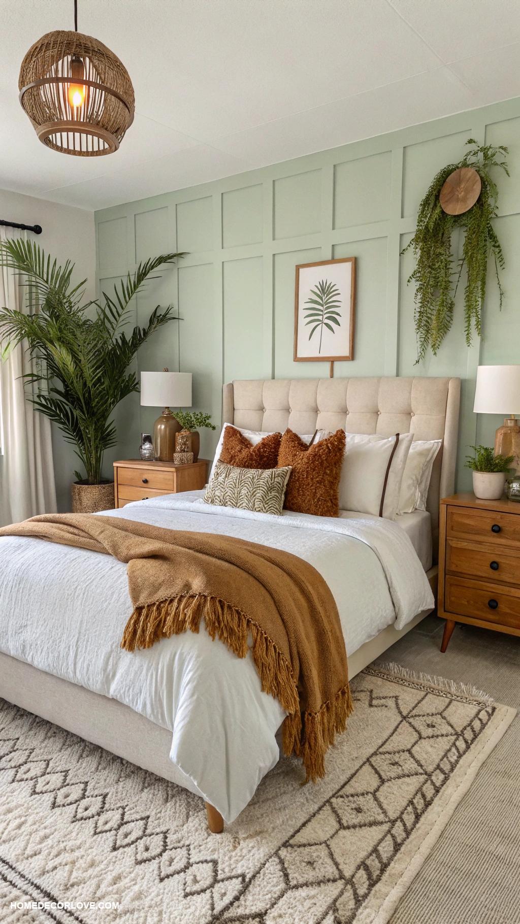 bedroom decor ideas Incorporate plants for a natural touch