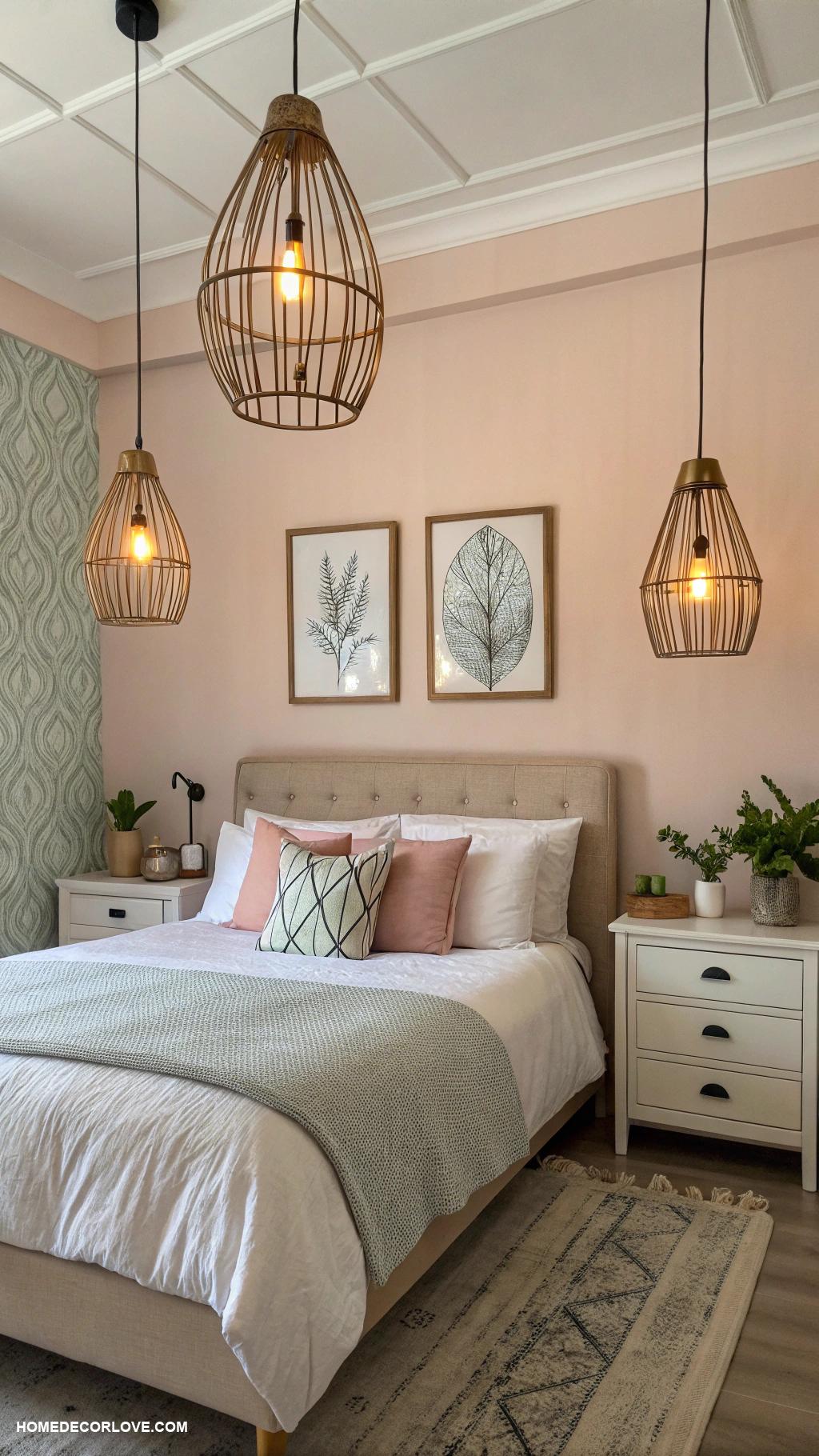 bedroom decor ideas Use pendant lights for stylish illumination
