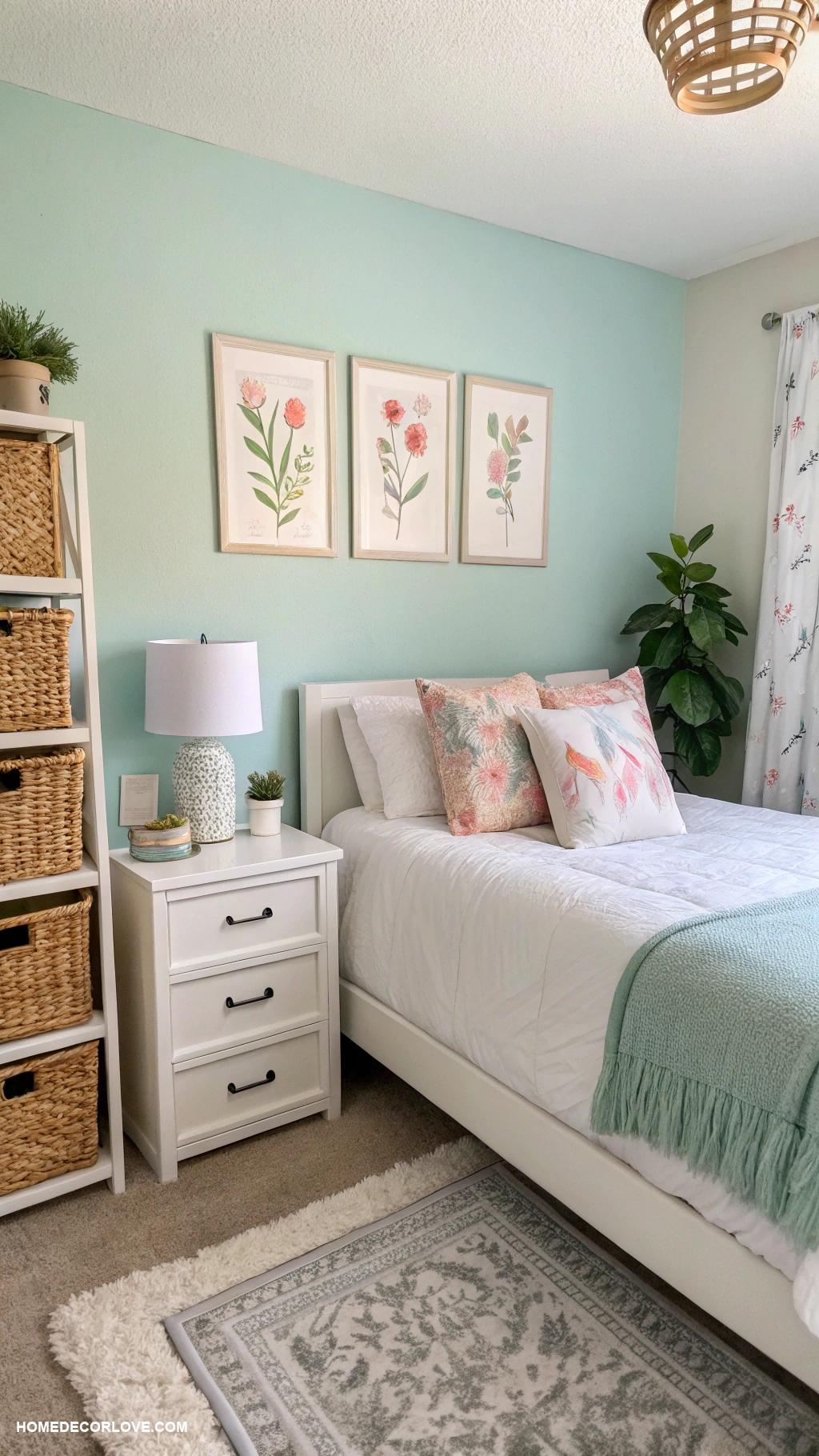 bedroom ideas for small rooms Choose light colors for walls