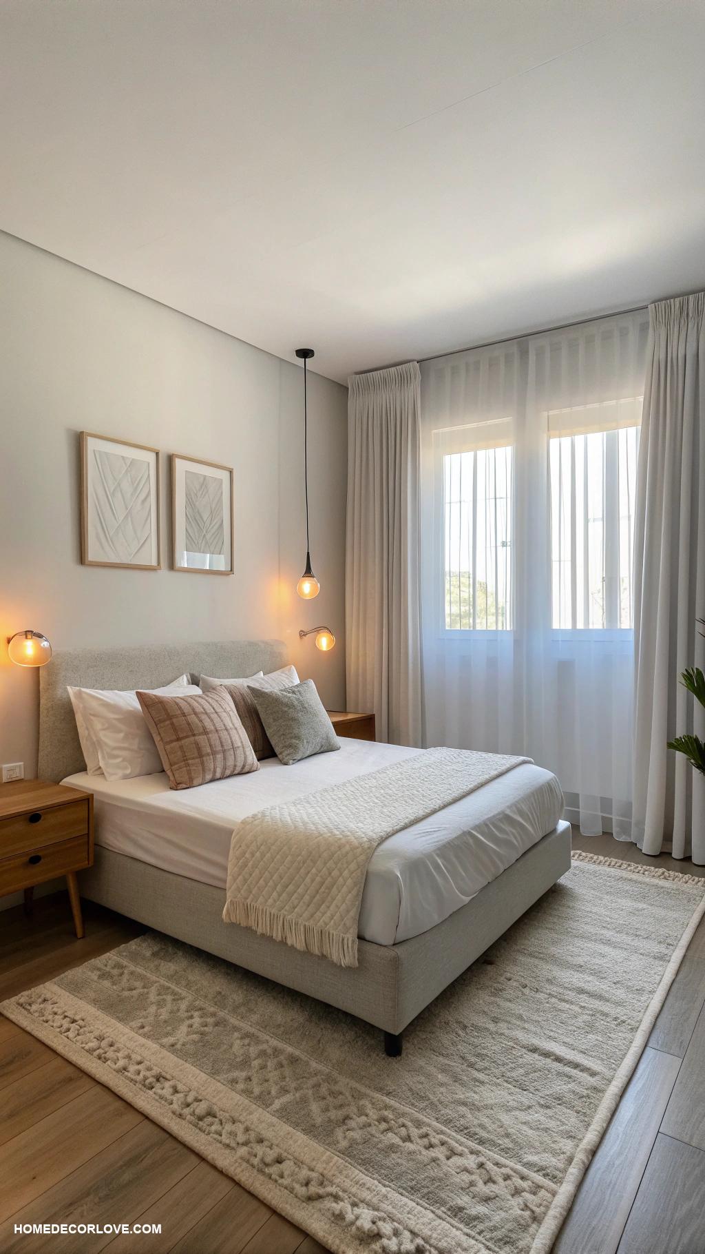 bedroom ideas for small rooms Keep decor minimal for openness