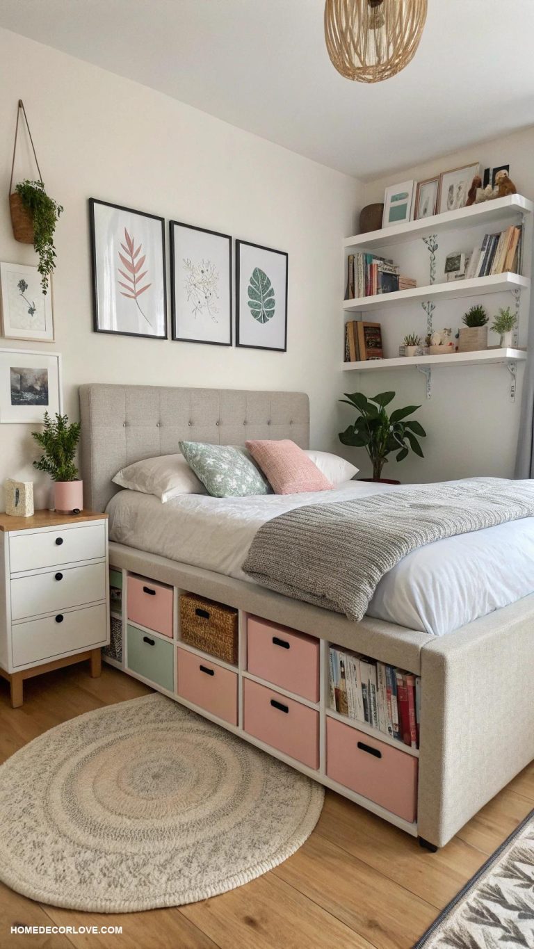 bedroom ideas for small rooms Opt for under bed storage solutions
