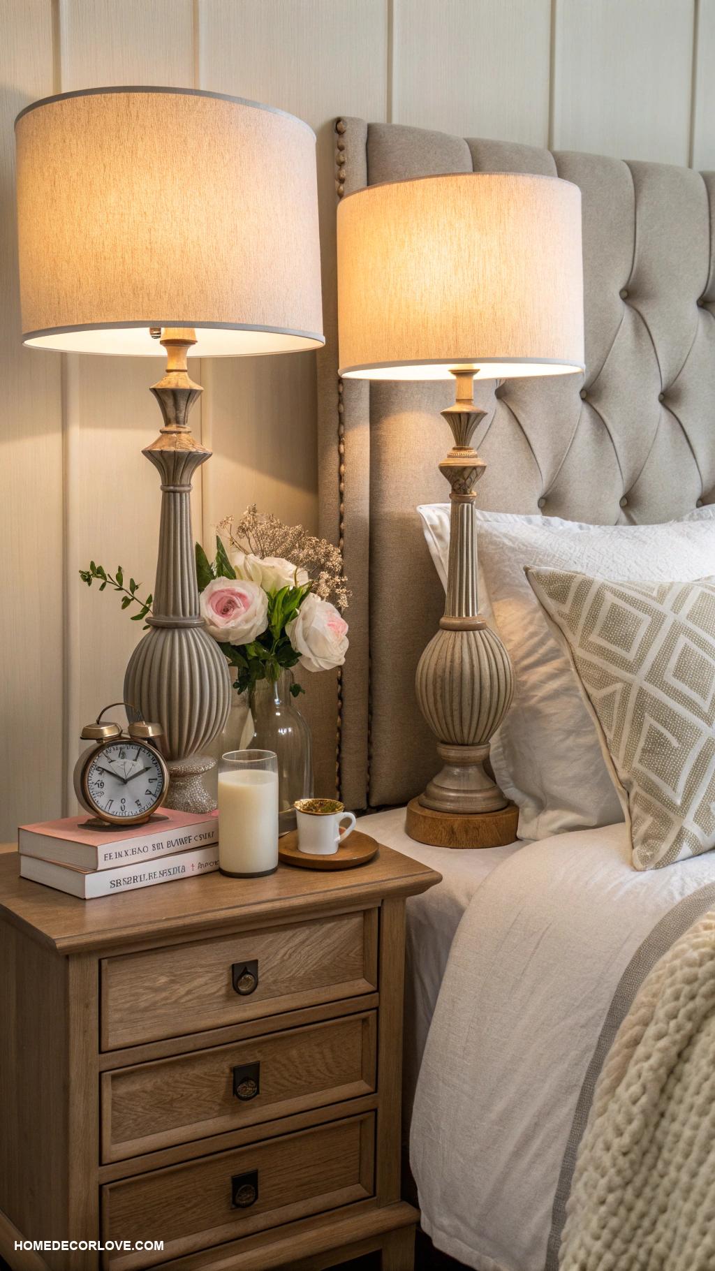 bedroom refresh ideas Install new bedside lamps for ambiance