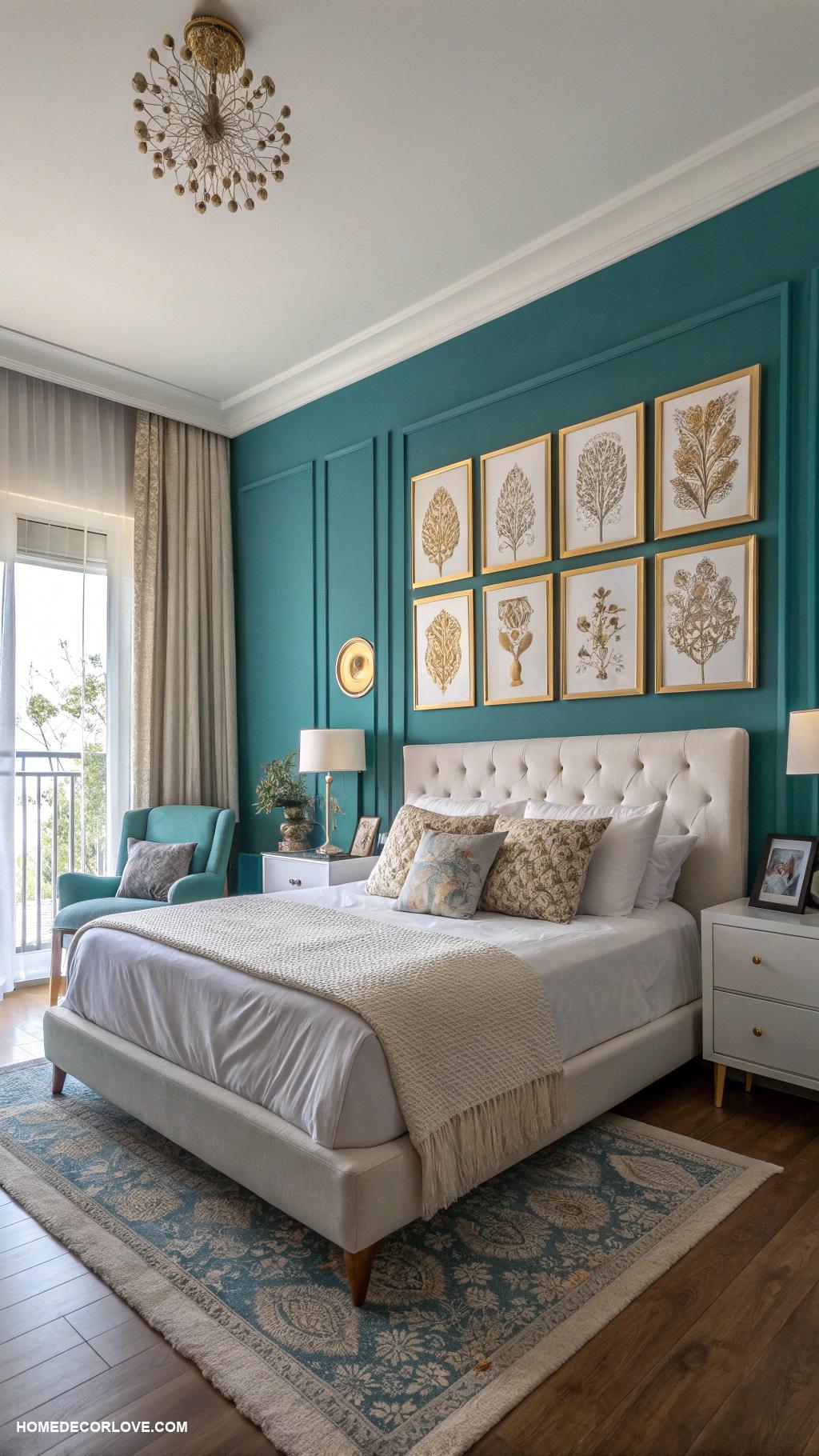 bedroom refresh ideas Paint an accent wall with bold color