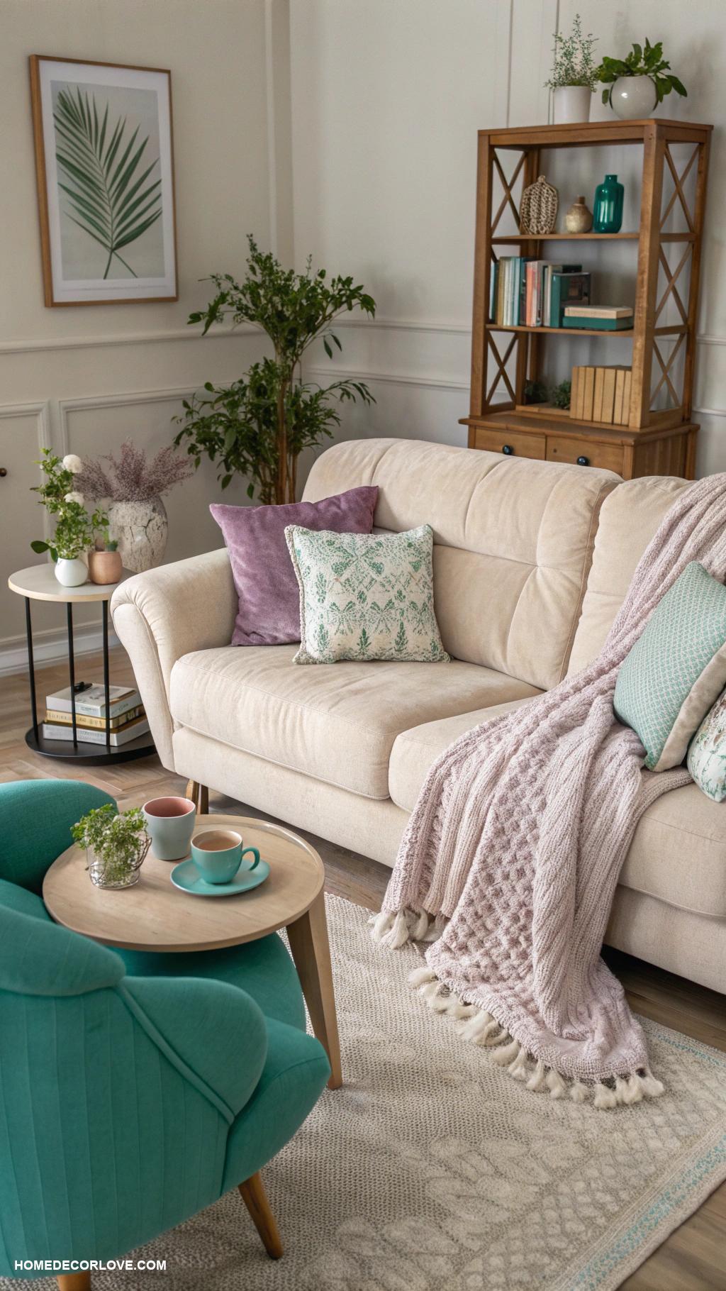 calming home decor ideas Add comfortable seating options