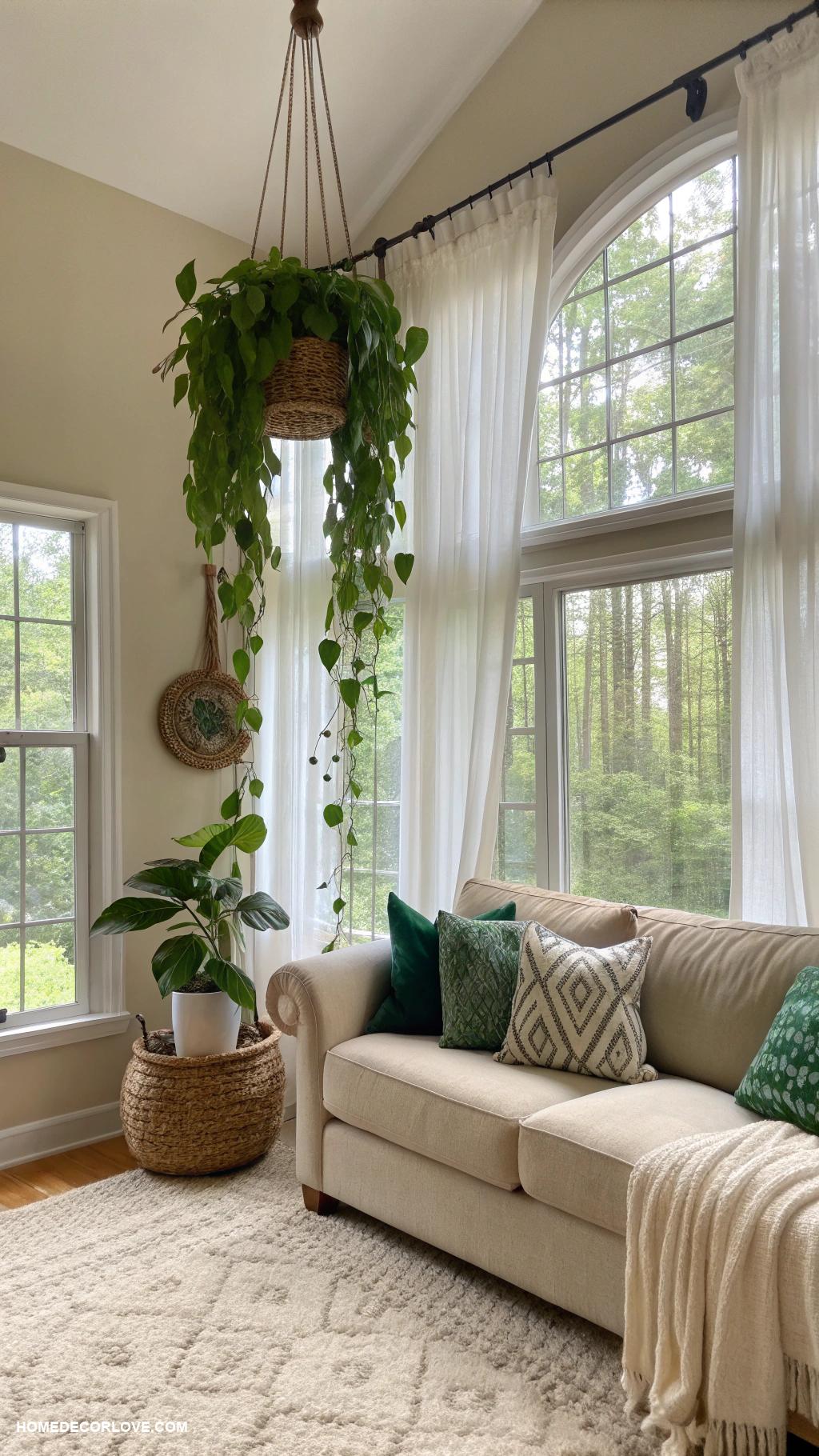 calming home decor ideas Use nature inspired decor elements