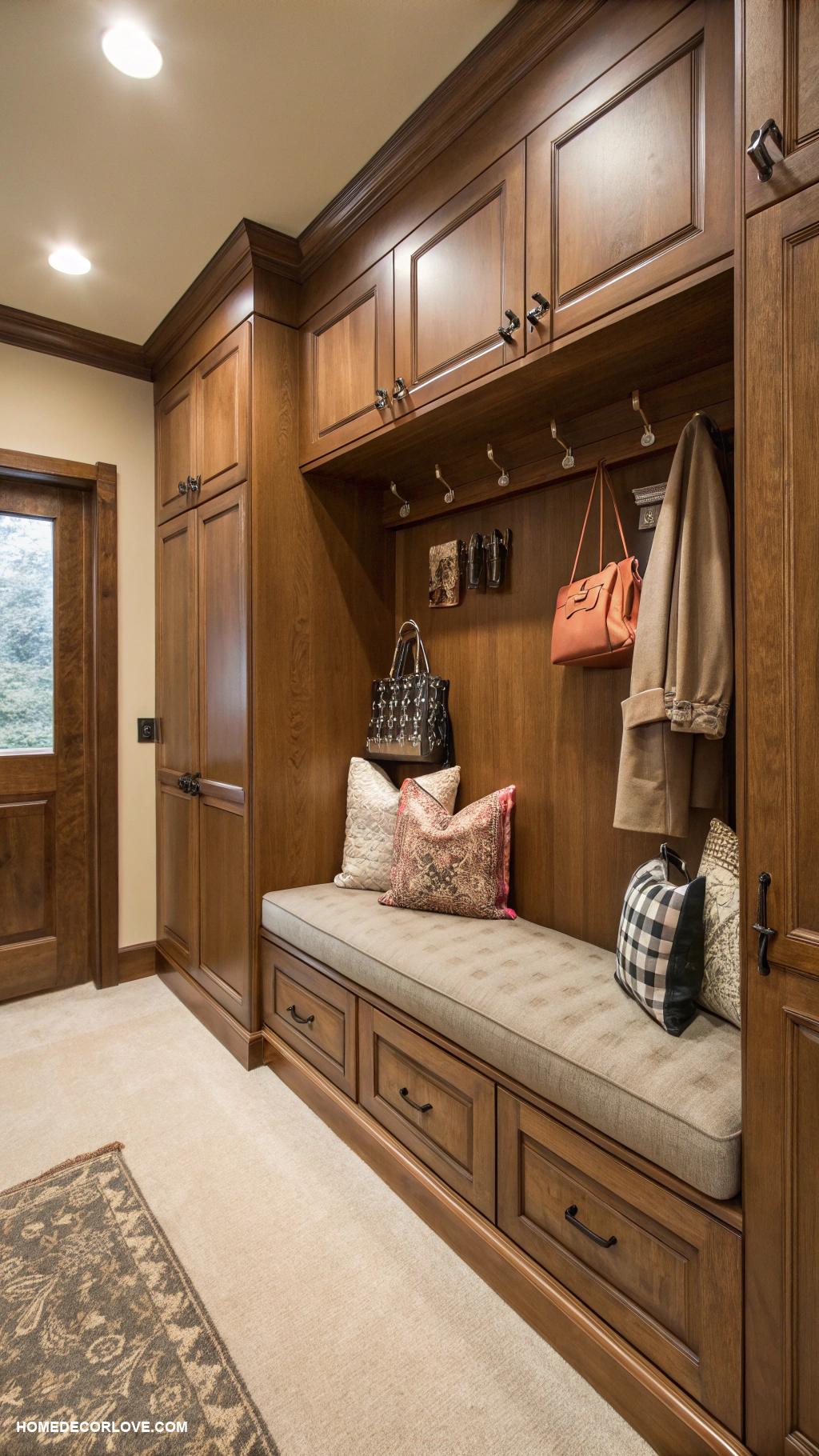 closet design ideas Add a built in bench for seating