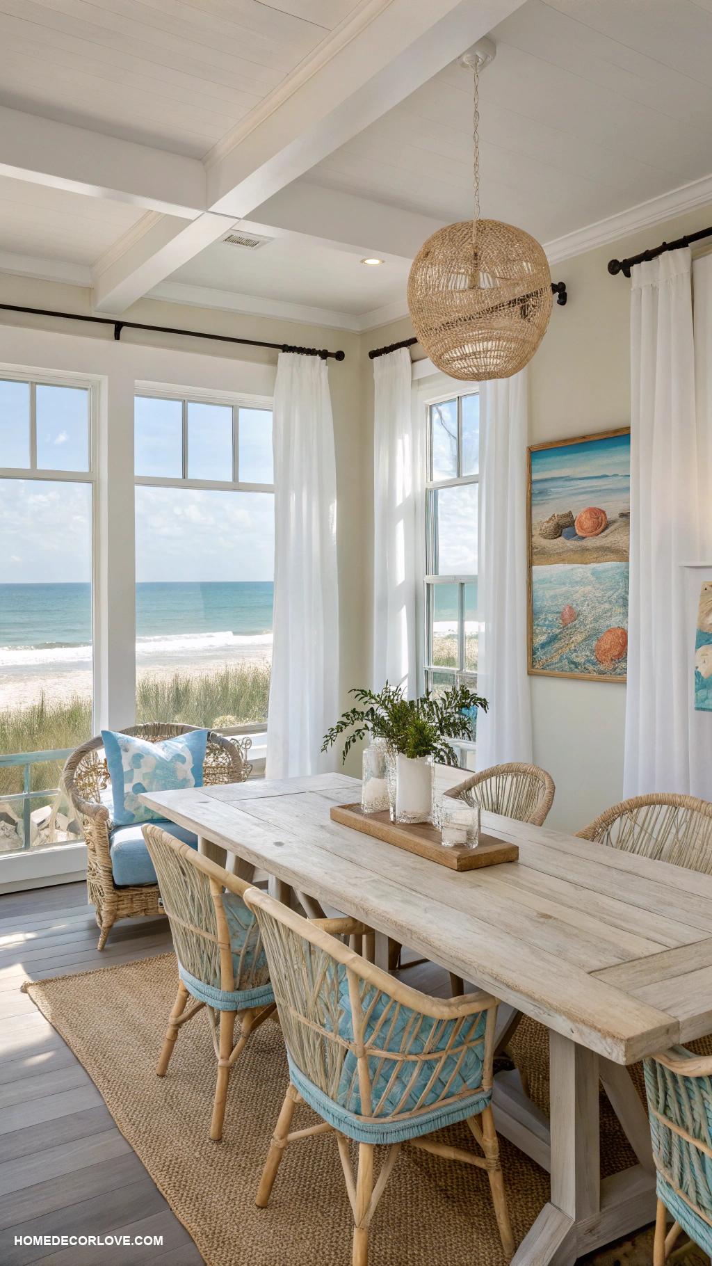 coastal dining room Beach inspired artwork and prints