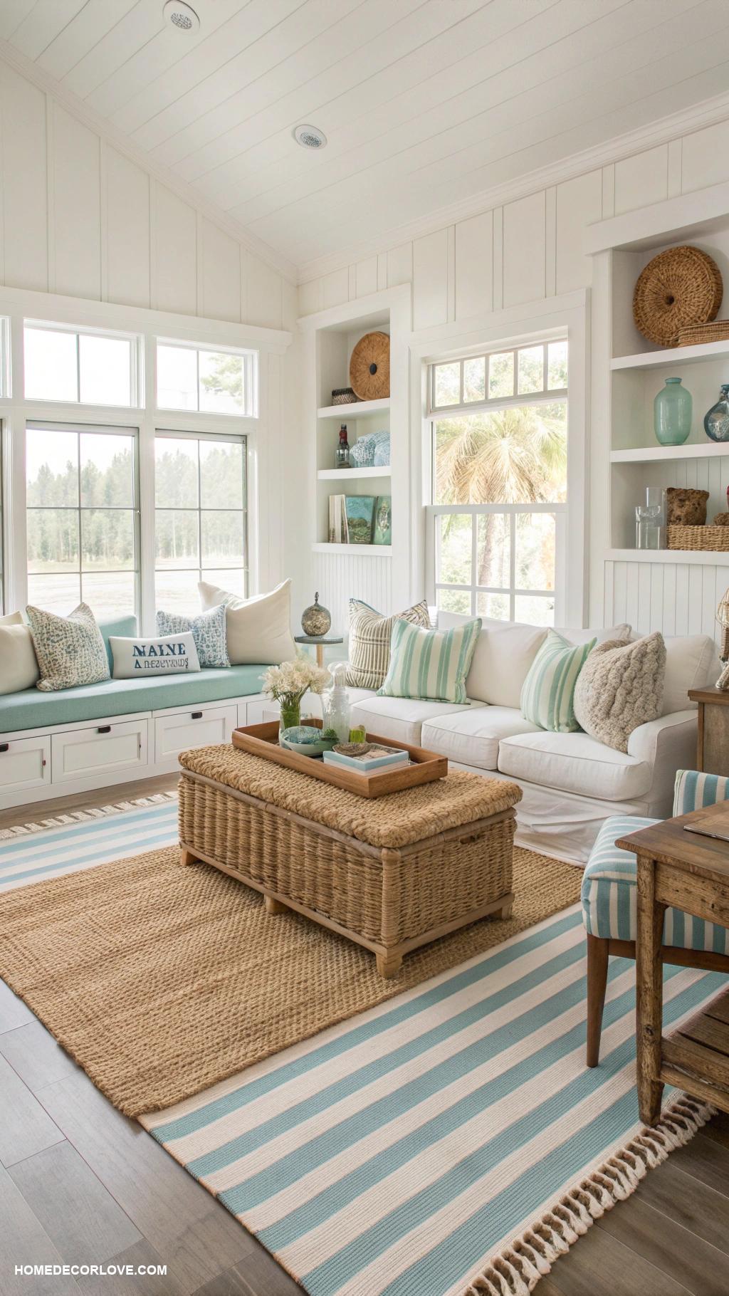 coastal home decor ideas Beach inspired rugs