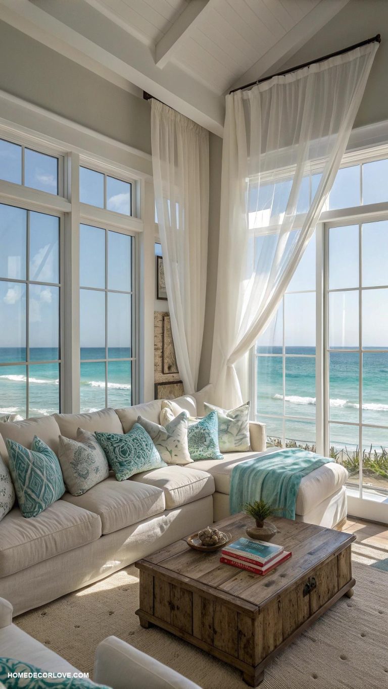 coastal home decor ideas Ocean view window treatments