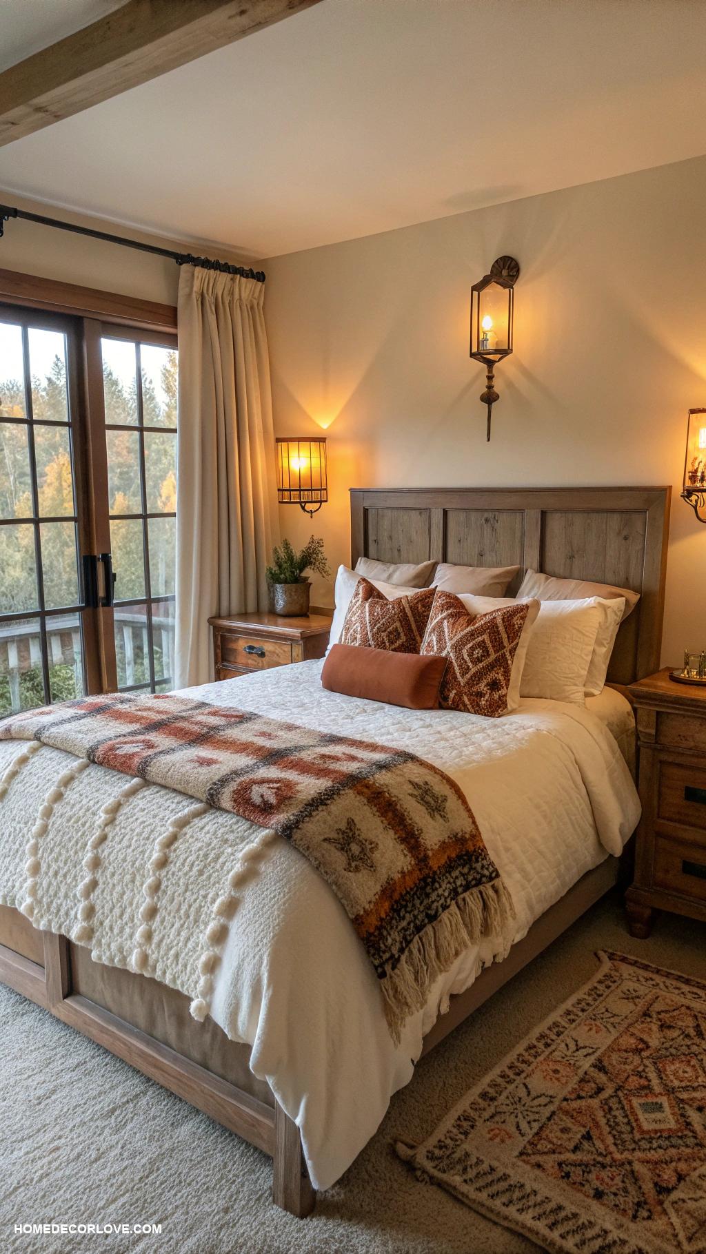 cozy bedroom ideas Incorporate warm lighting fixtures