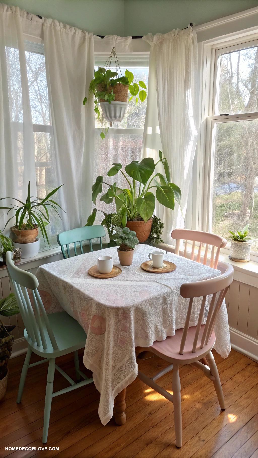 cozy breakfast nook ideas Indoor plants for a fresh touch