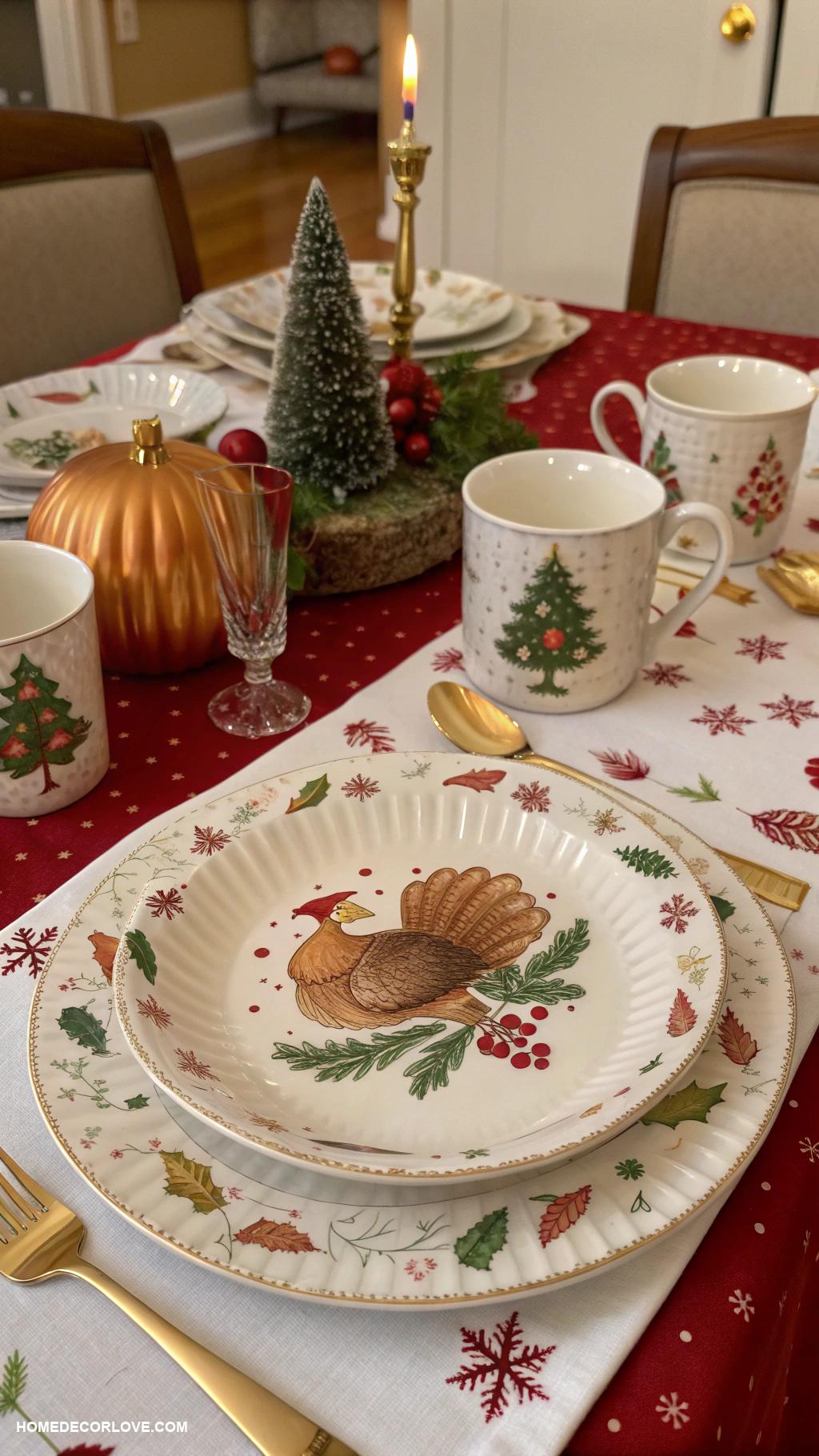cozy christmas home decor ideas Charming holiday themed dishware