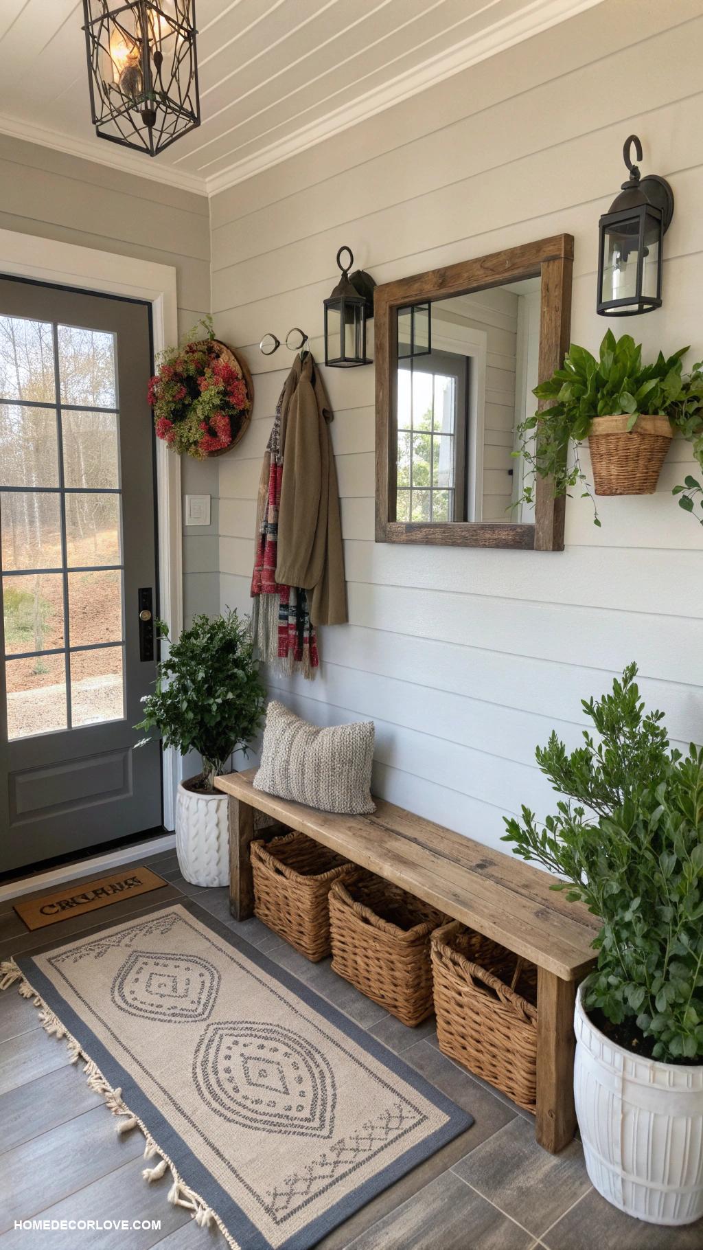 cozy entryway ideas Add a warm welcome mat