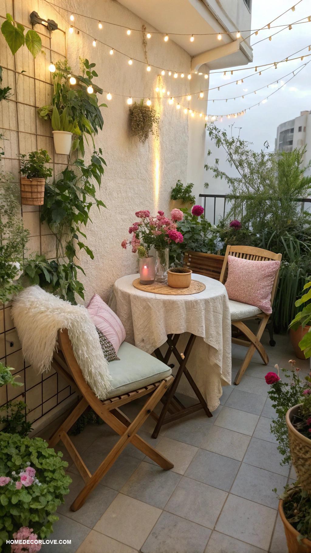 cozy nooks at home Small balcony garden with seating