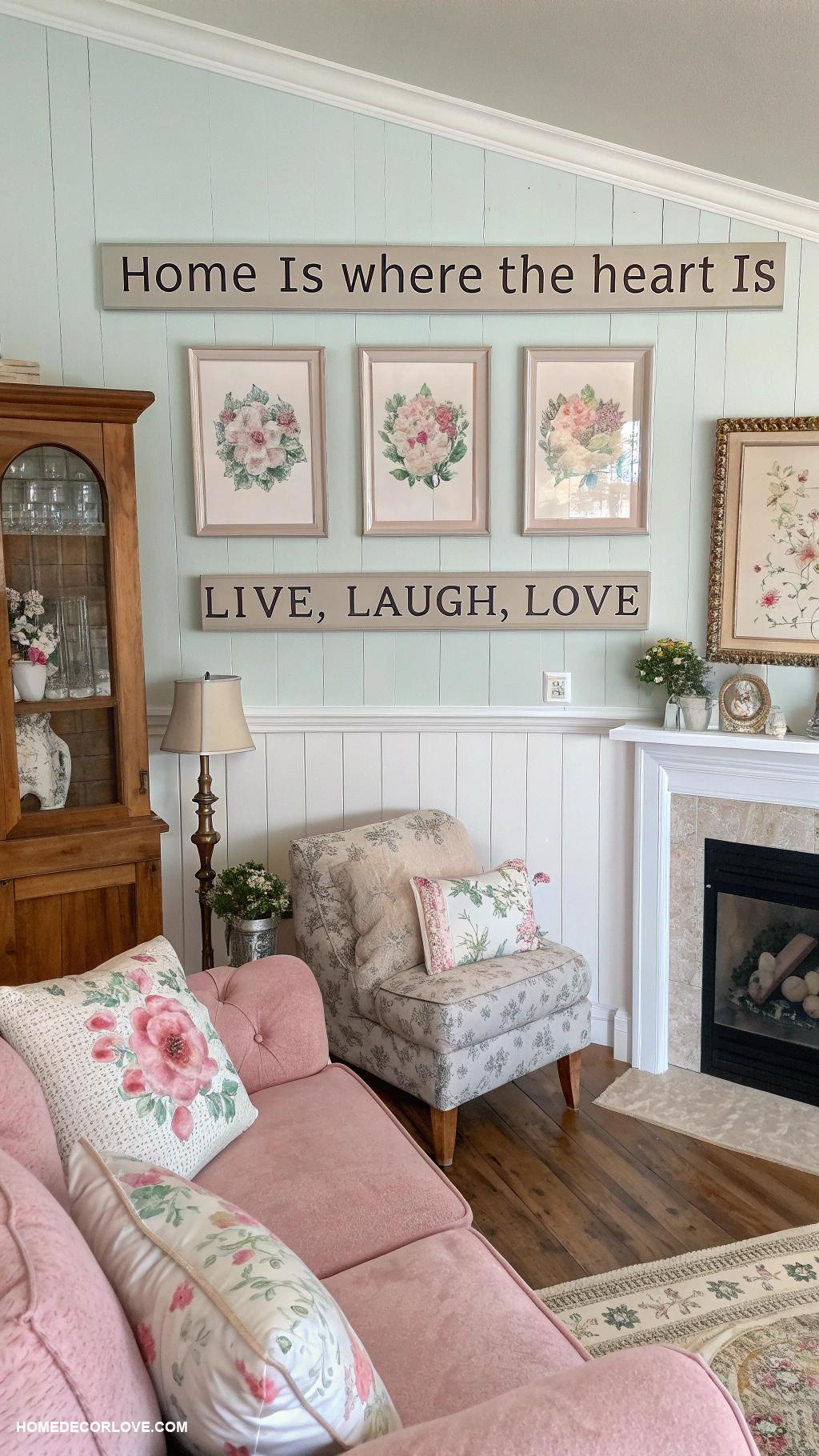 cute cottage home decor ideas Charming wall art with quotes