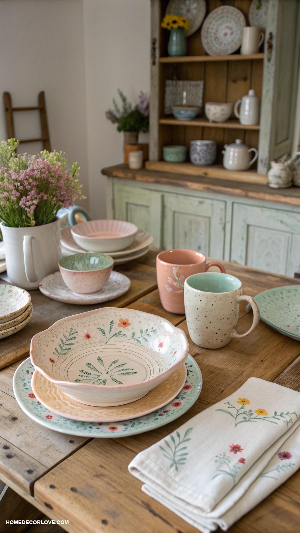 cute cottage home decor ideas Handmade ceramic tableware
