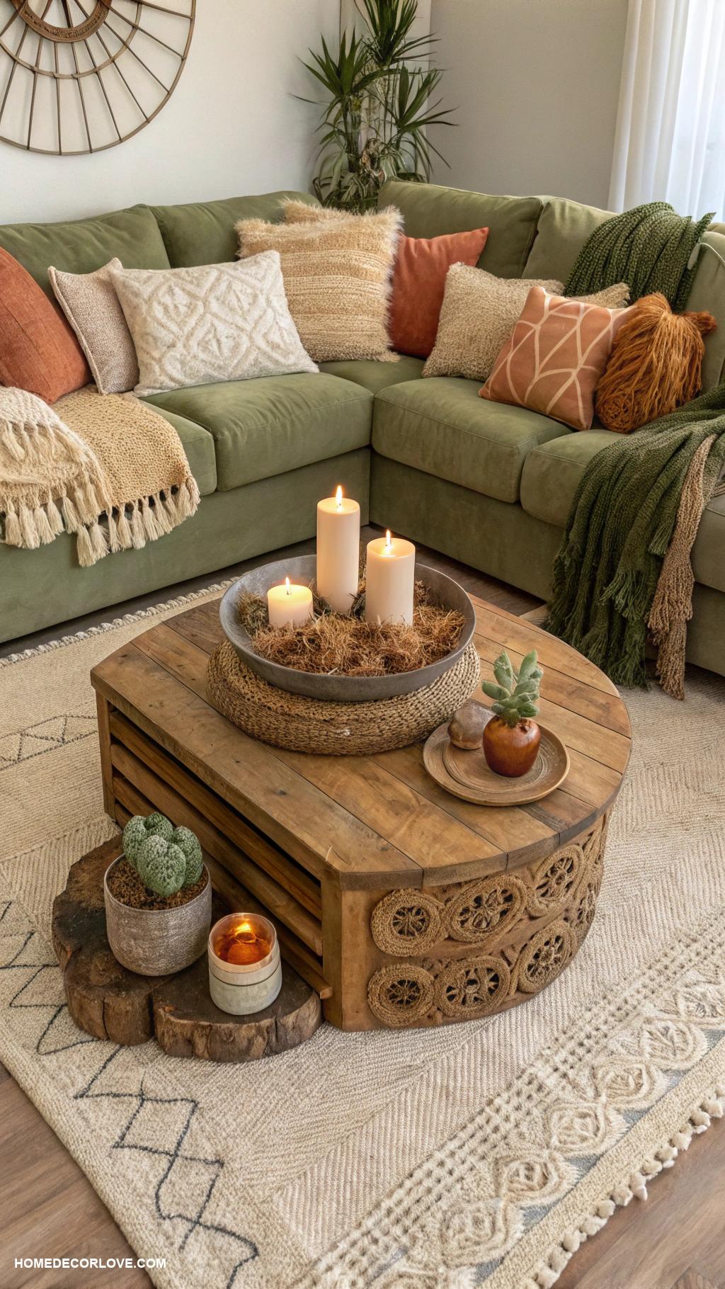 earthy living room Earth toned rugs for cozy comfort
