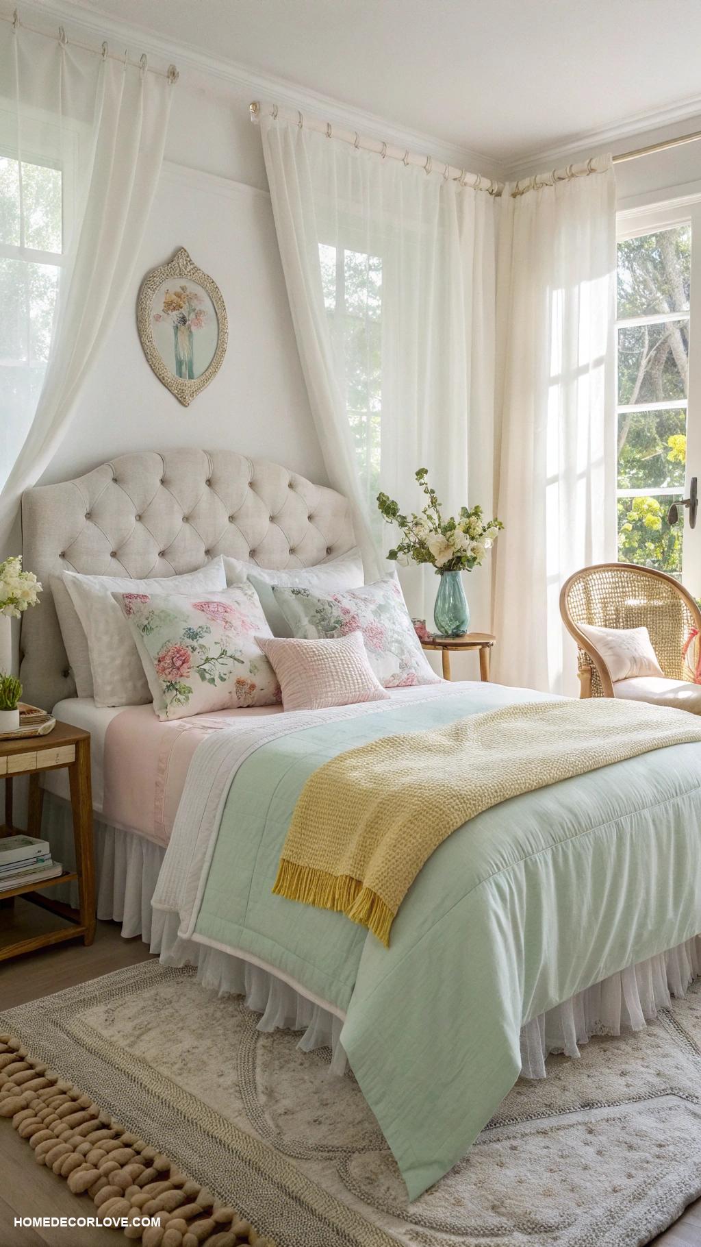 fresh spring home decor ideas Switch to lighter bed linens for spring