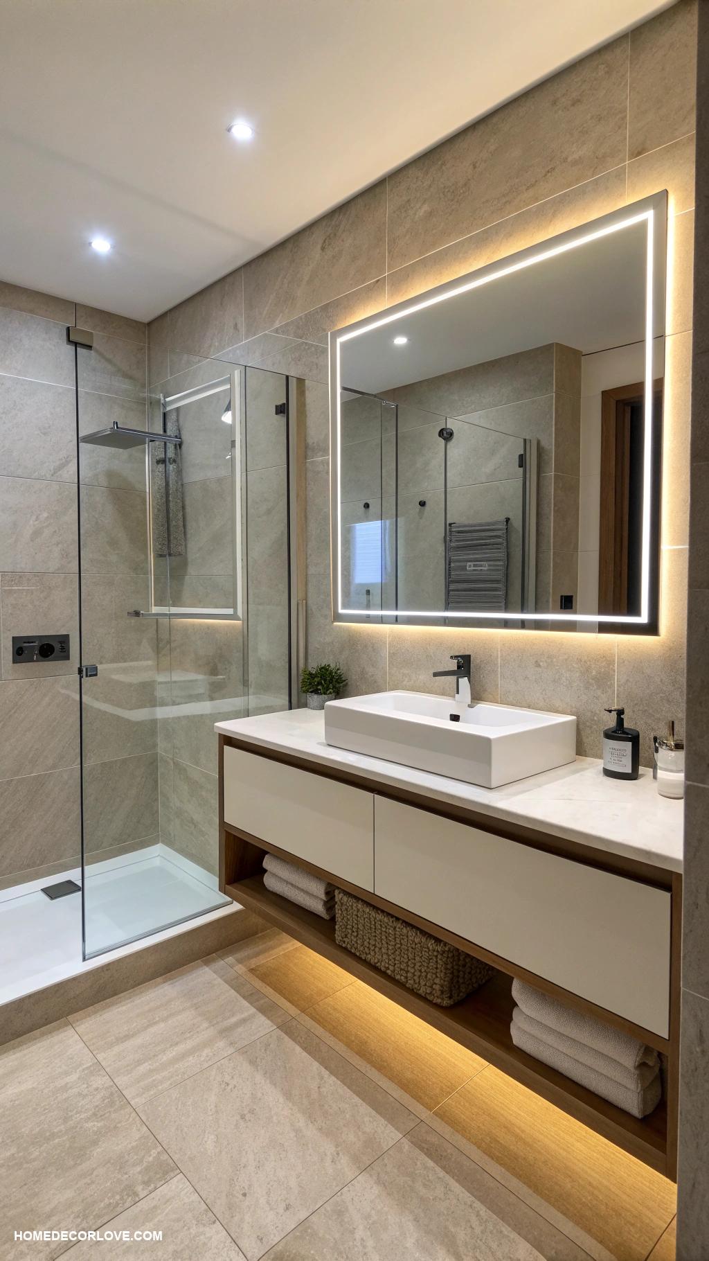 guest bathroom ideas Opt for sleek fixtures for a modern look
