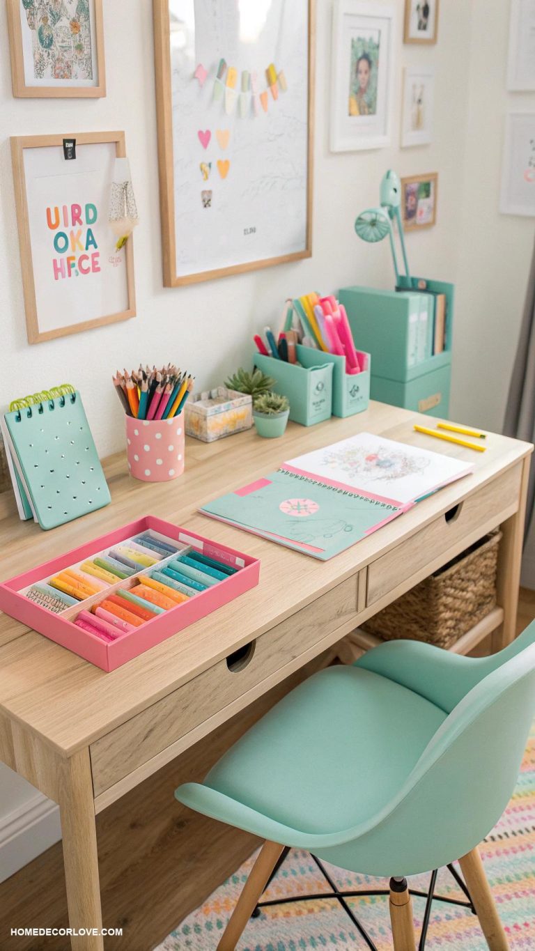 home office decor Colorful desk accessories for fun