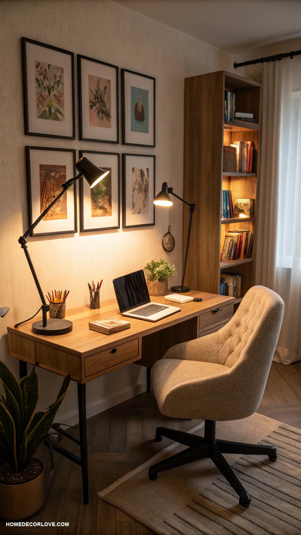 home office decor Mood lighting with desk lamps
