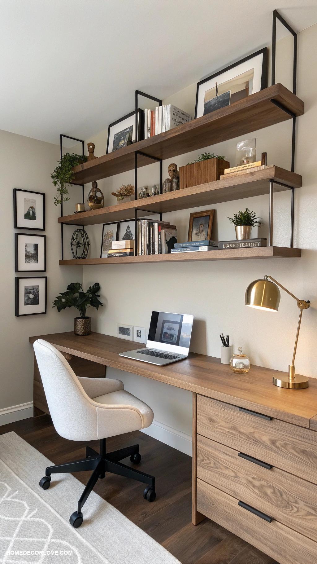 home office decor Stylish shelving for organization