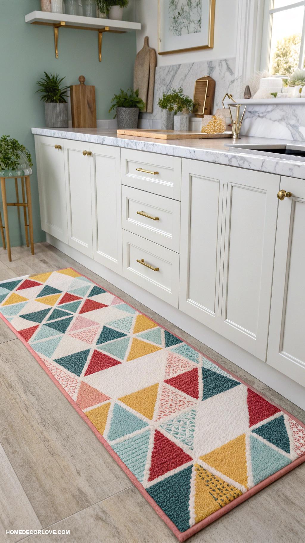 kitchen decorating ideas Choose a bold kitchen mat