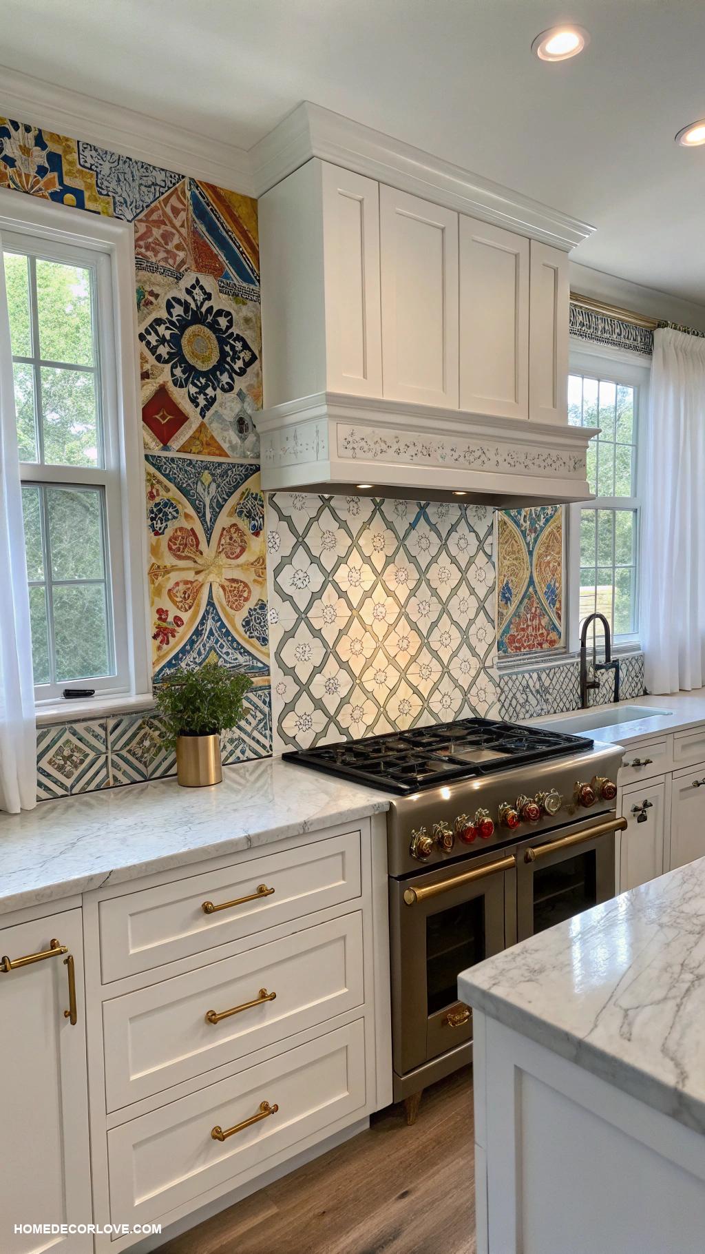 kitchen remodel Add a backsplash with unique tiles
