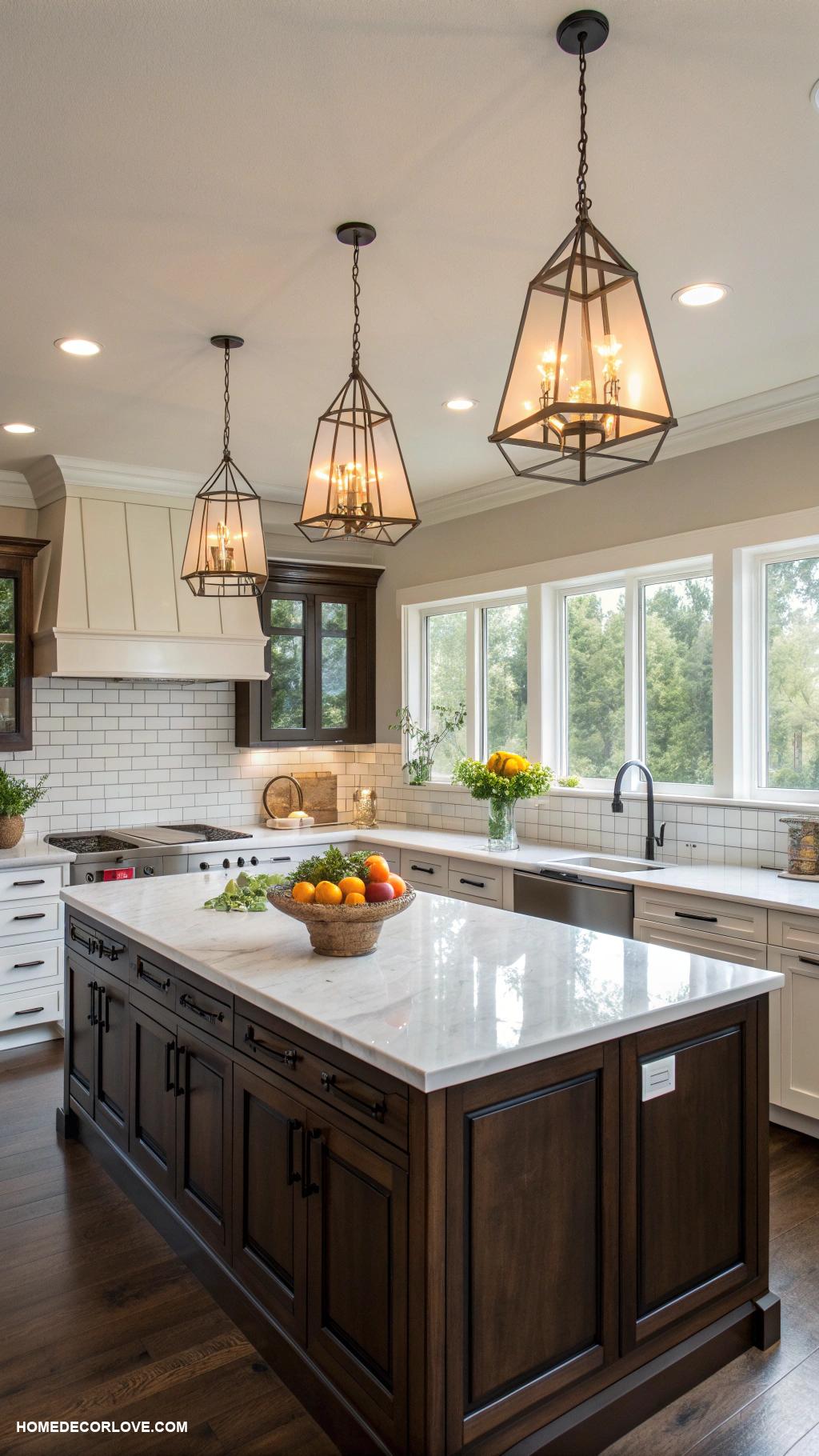 kitchen remodel Install pendant lights above the island