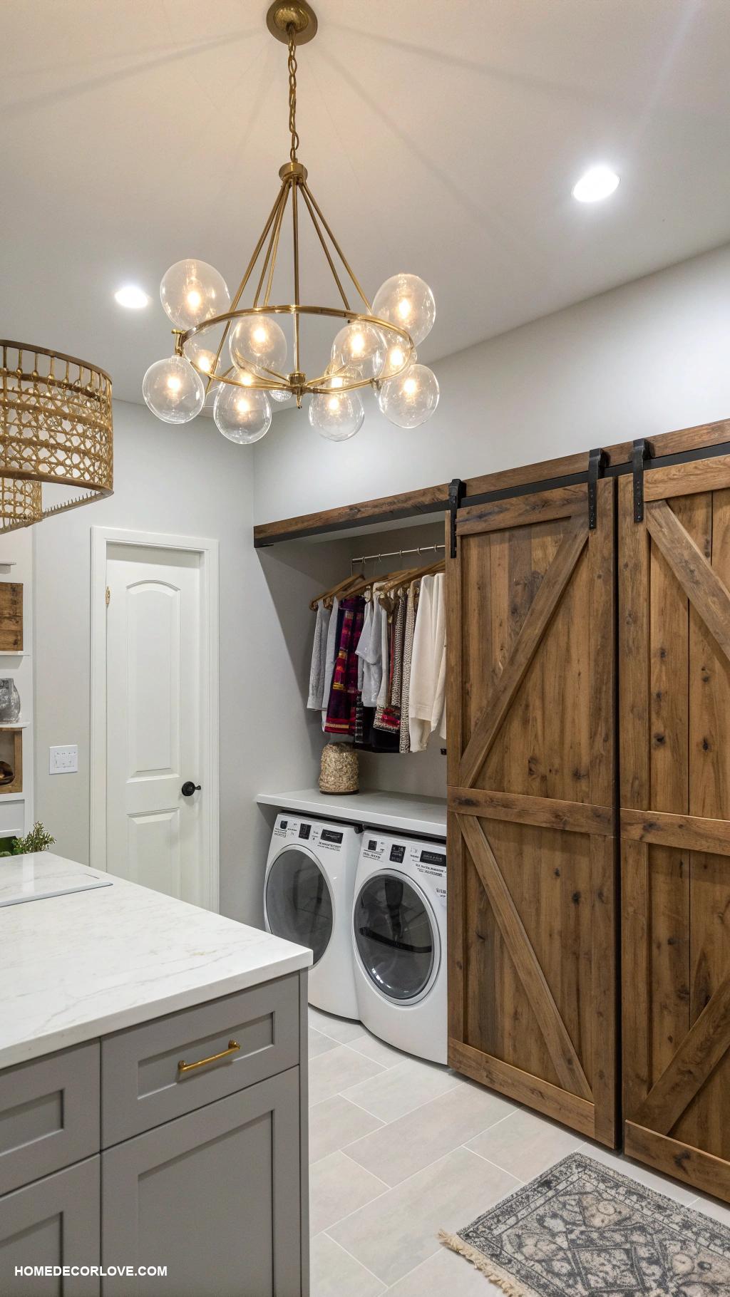 laundry room ideas Choose stylish lighting fixtures