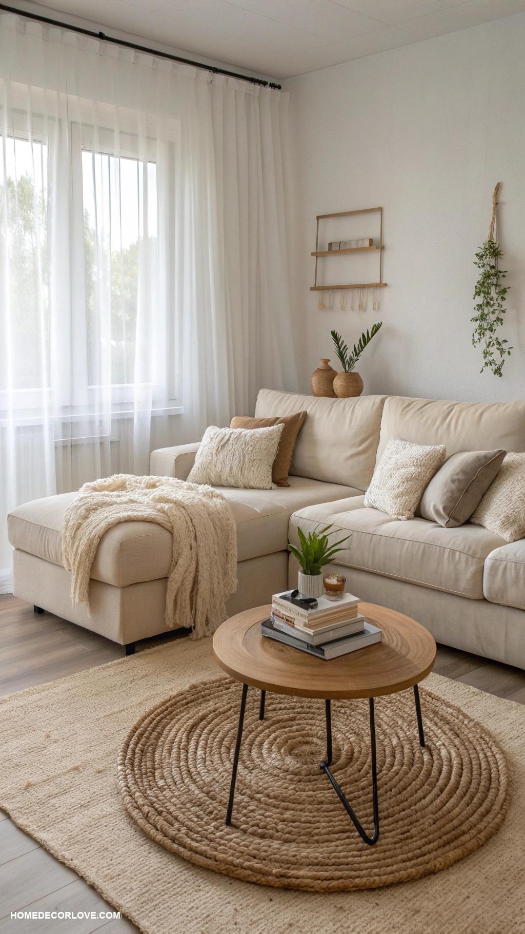 living room inspo Soft neutral palette for tranquility