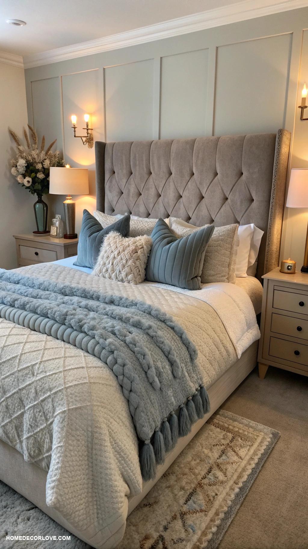 master bedrooms decor Layered bedding for texture and comfort