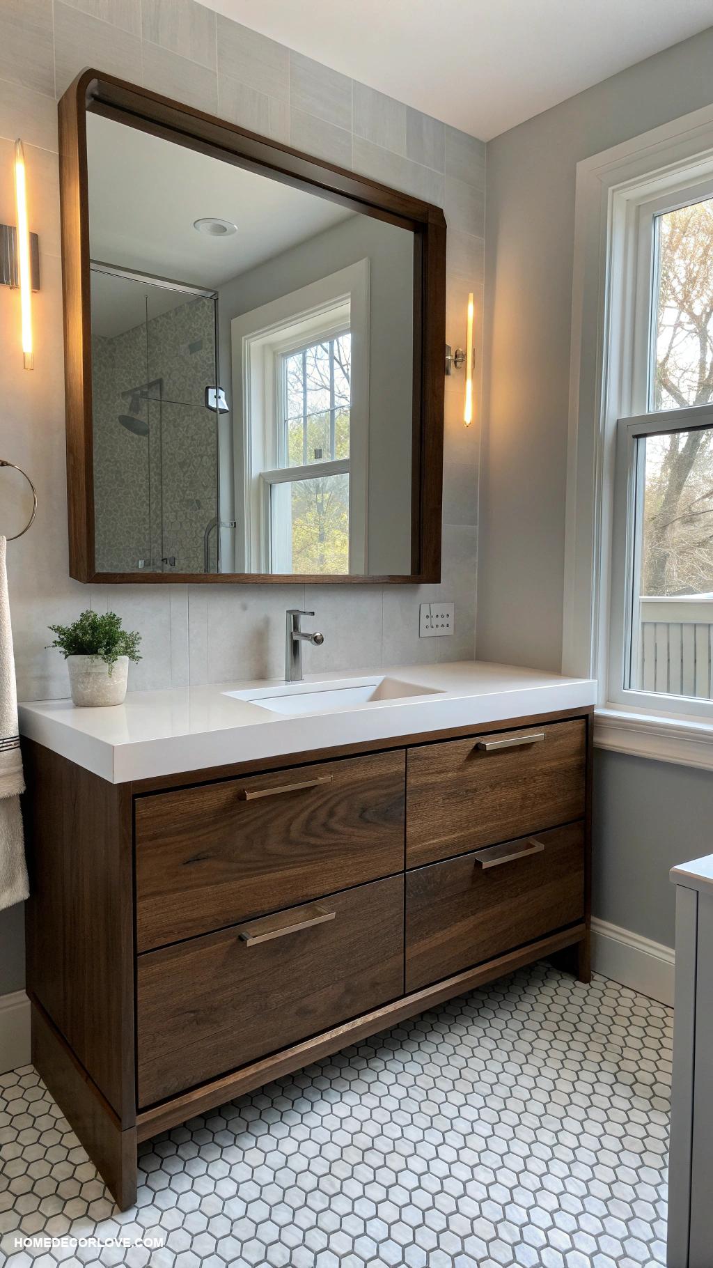 modern bathroom ideas Floating vanities for a sleek look
