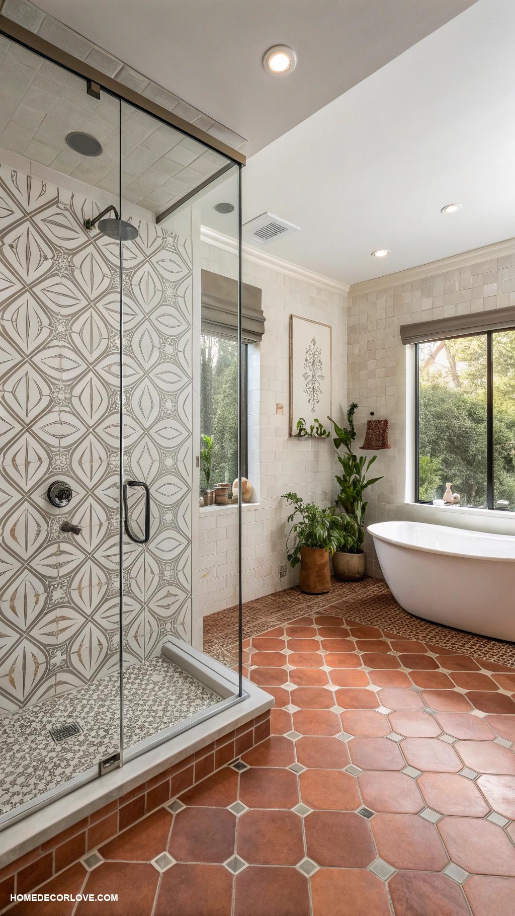 modern bathroom ideas Textured tiles for visual interest