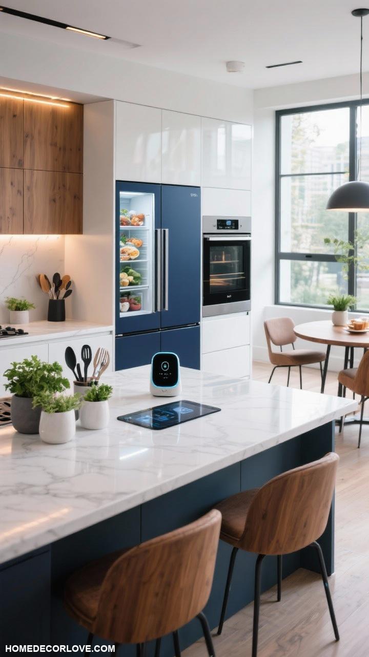 modern kitchen ideas Smart appliances for efficiency and convenience