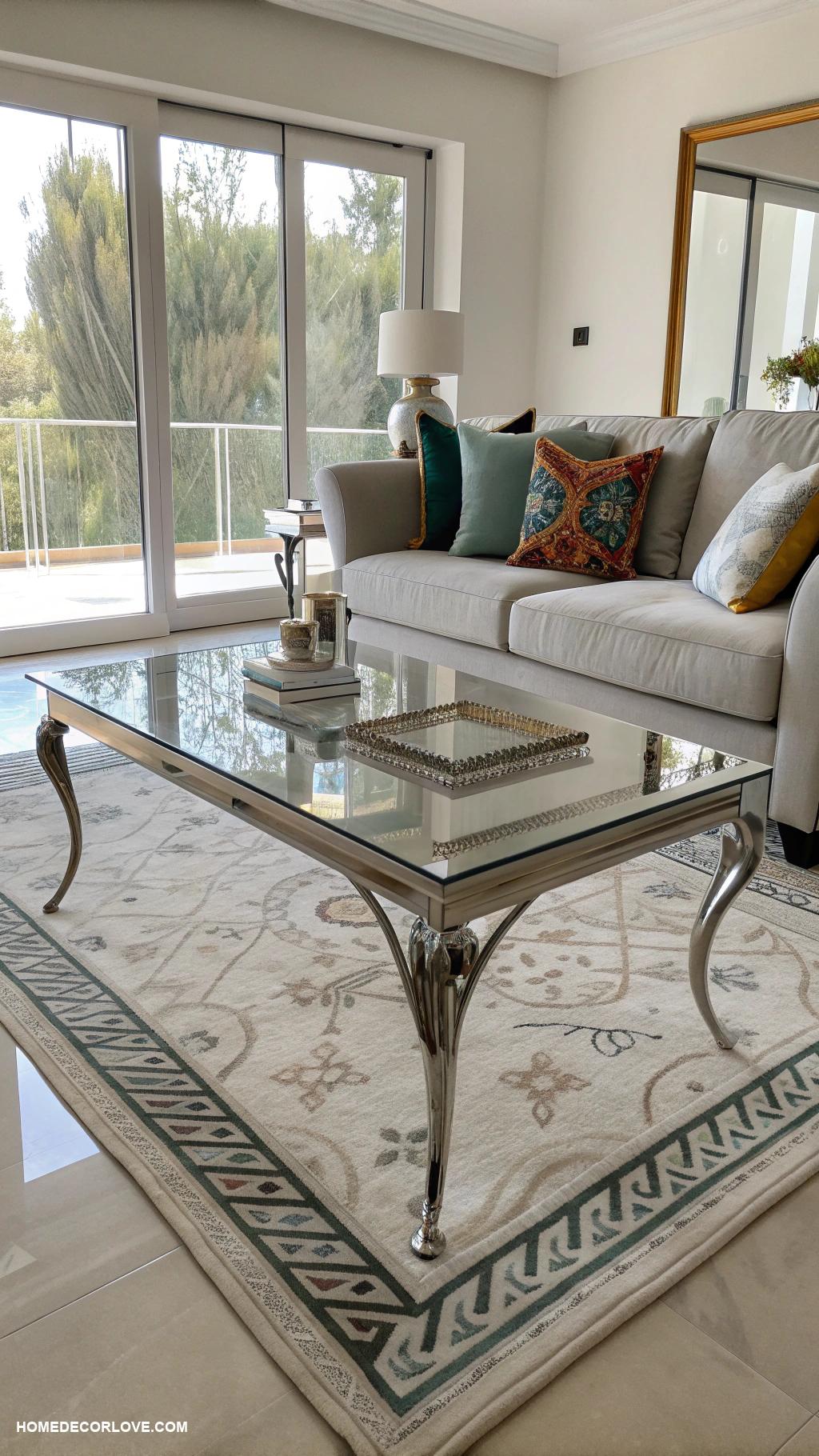 modern living room Sleek modern coffee tables