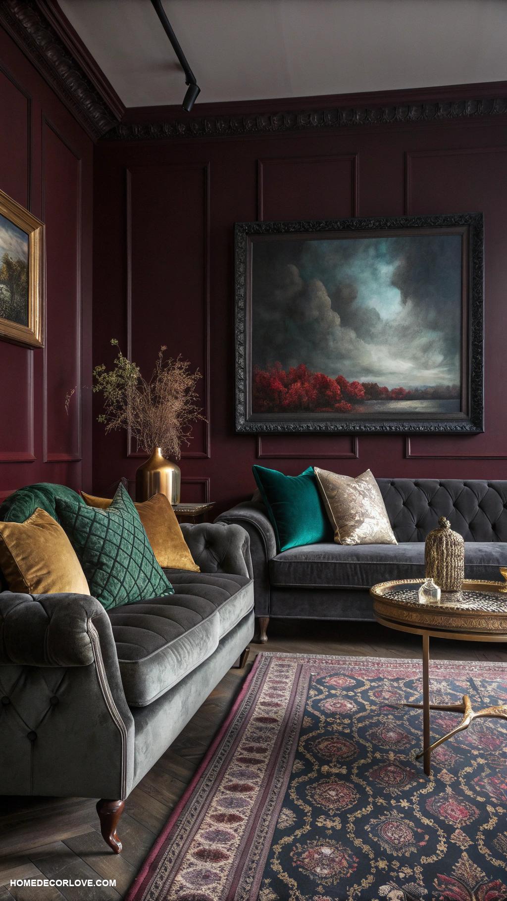 moody living room Moody artwork to set the tone