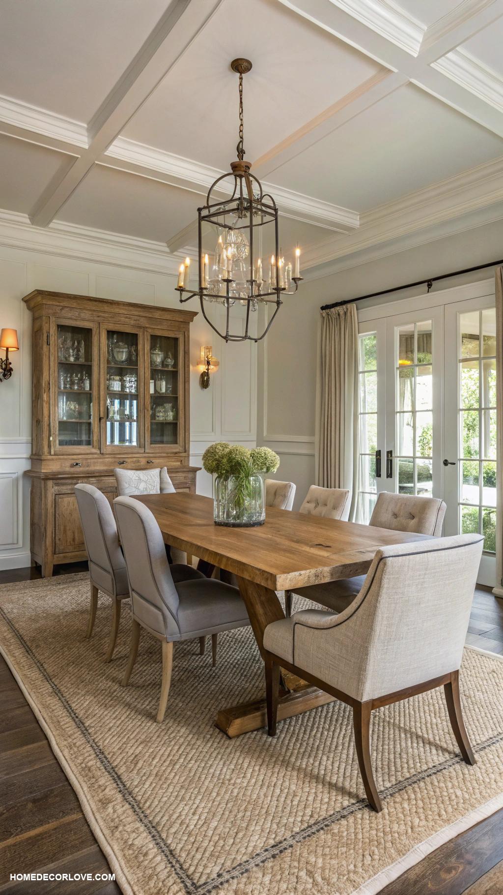 nancy meyers dining room Mix of textures for visual interest