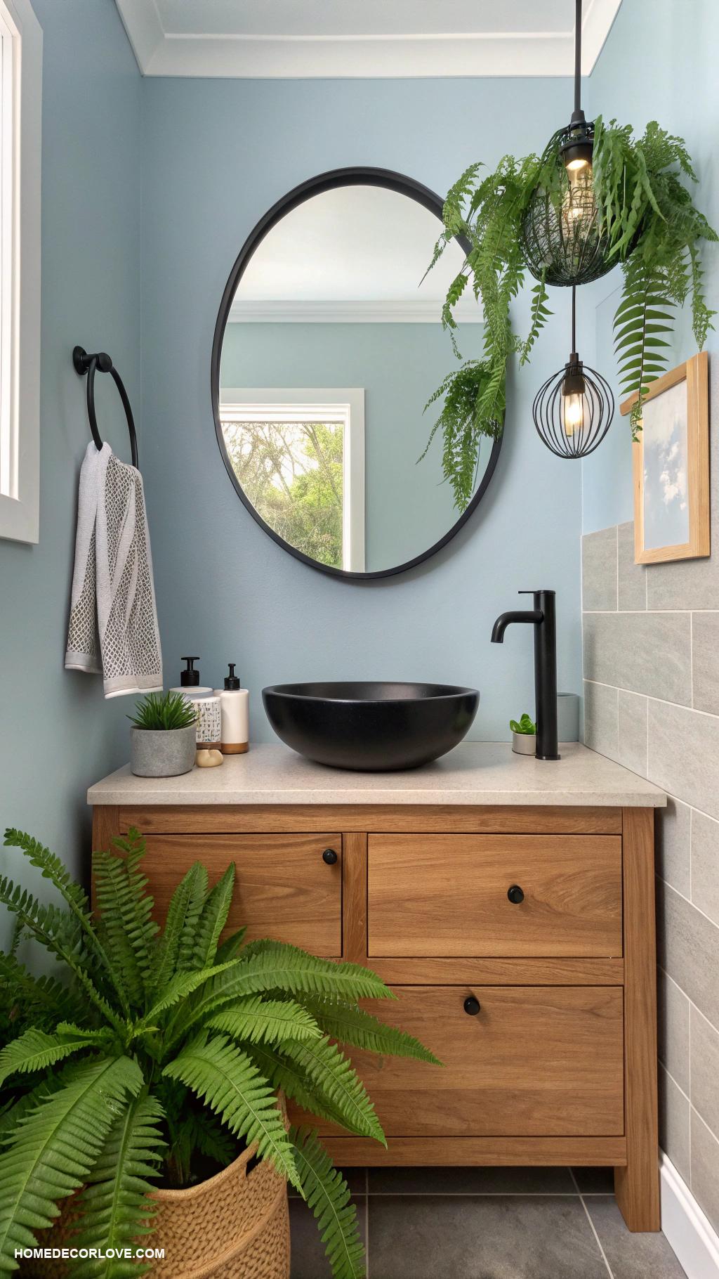 small bathroom ideas Add plants for a touch of nature