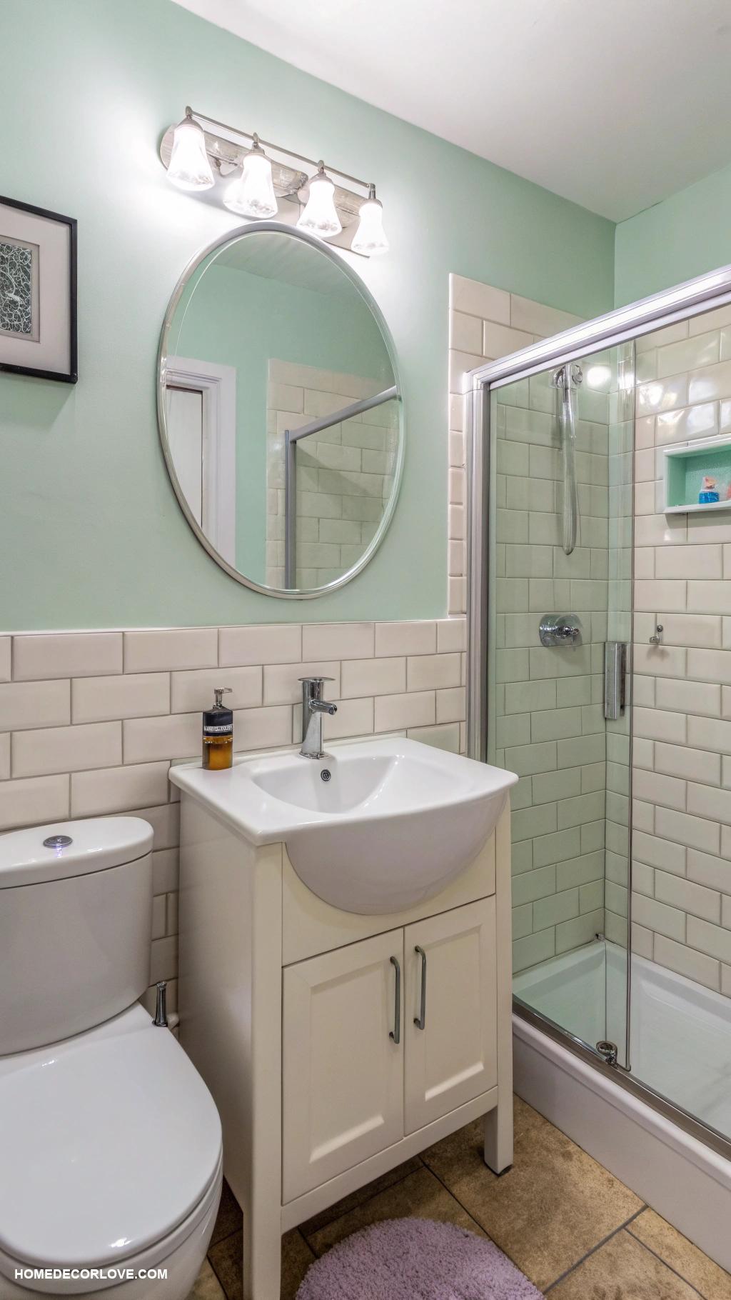 small bathroom ideas Use light colors for walls and fixtures