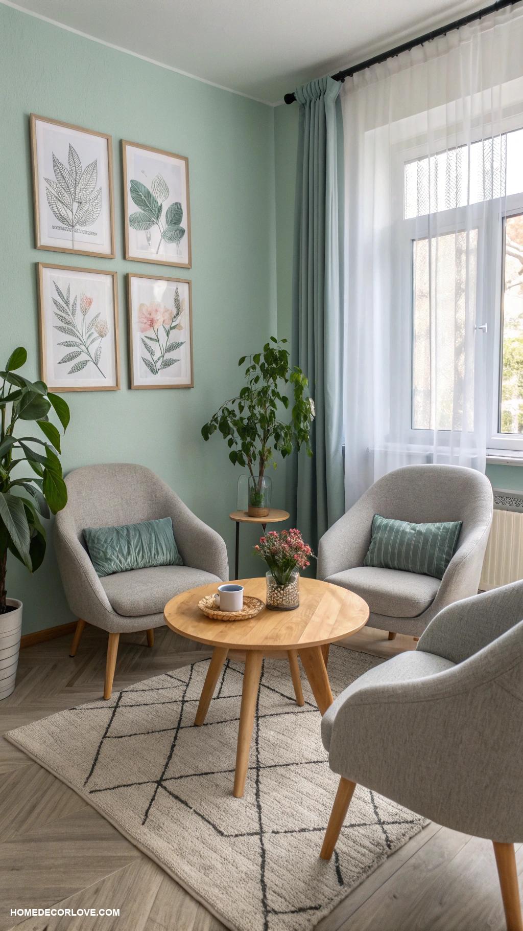 small living room ideas Choose a round coffee table to save space