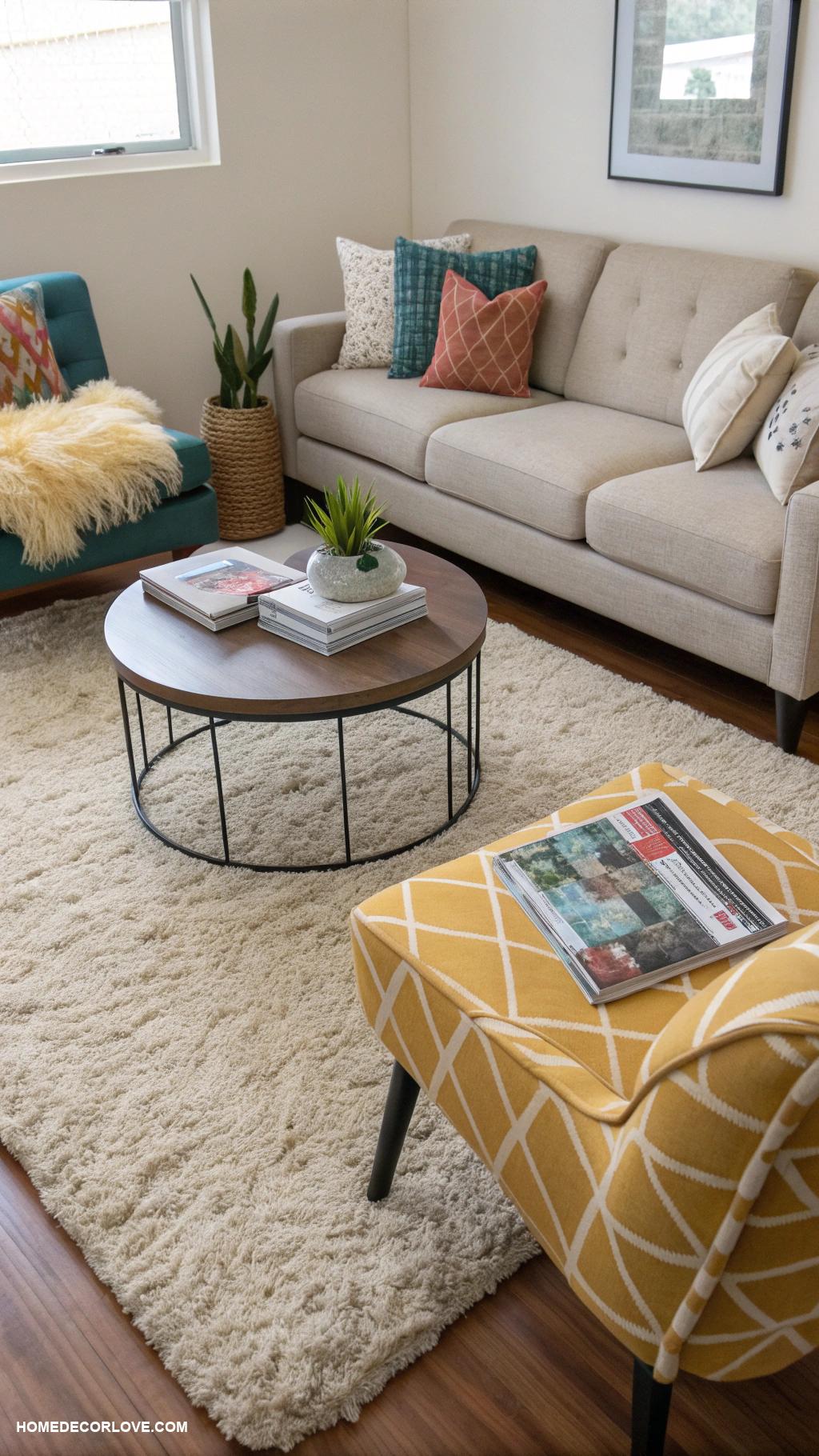 small living room ideas Use area rugs to define seating areas