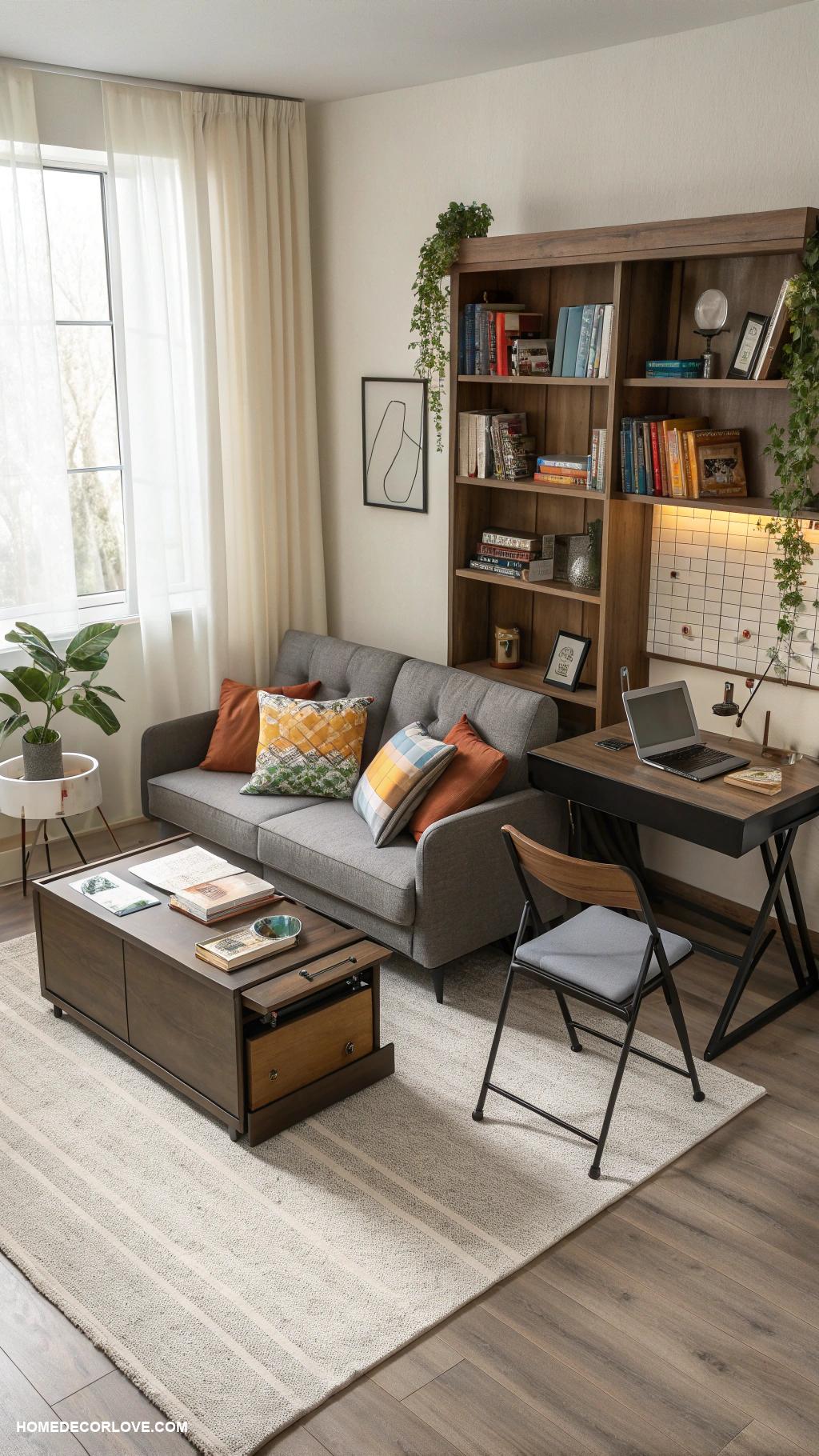 small living room ideas Use multi functional furniture for space saving