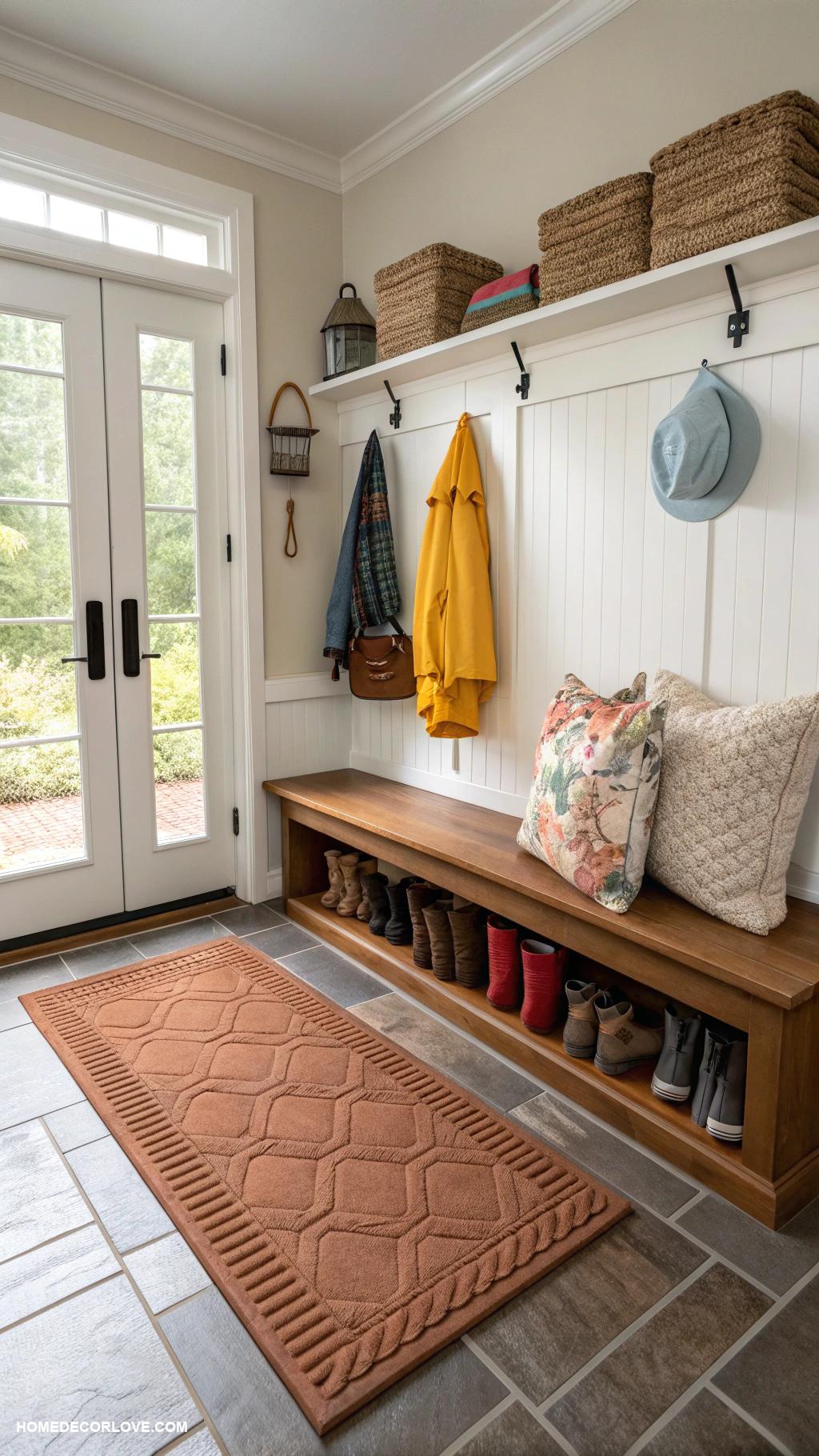 small mudroom ideas Floor mat for mud and dirt control